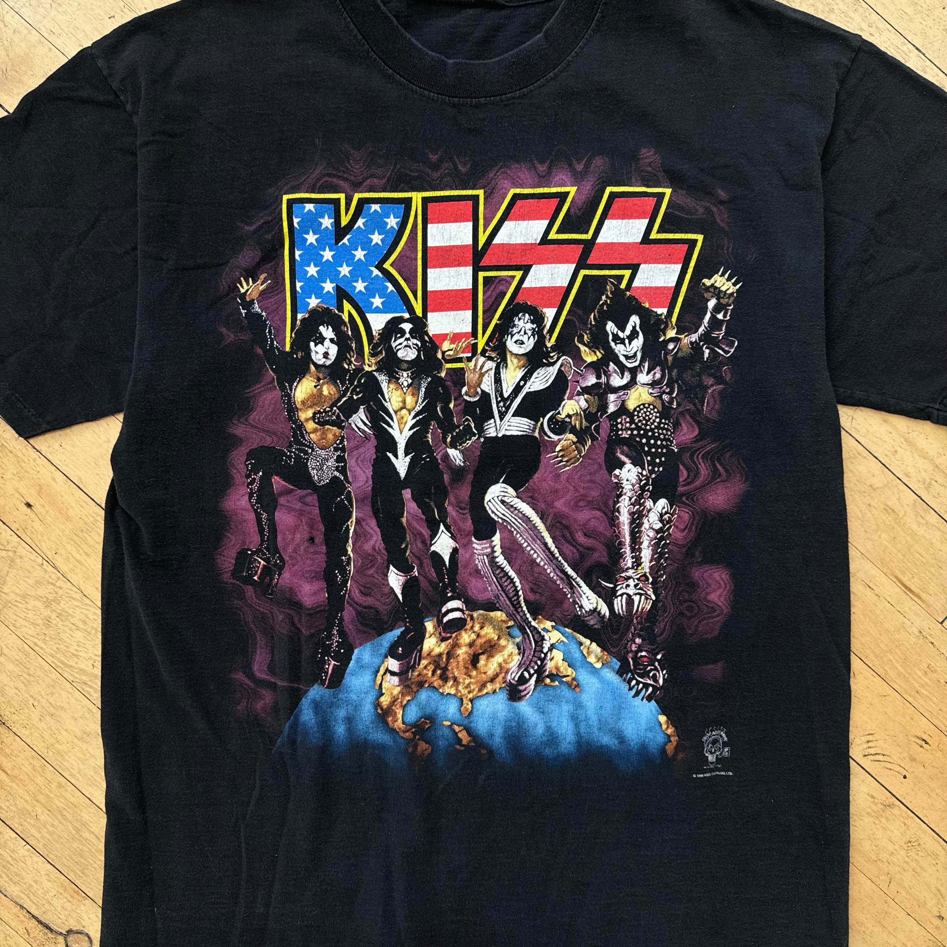 Vintage Kiss Alive World Tour T-shirt Sz XL