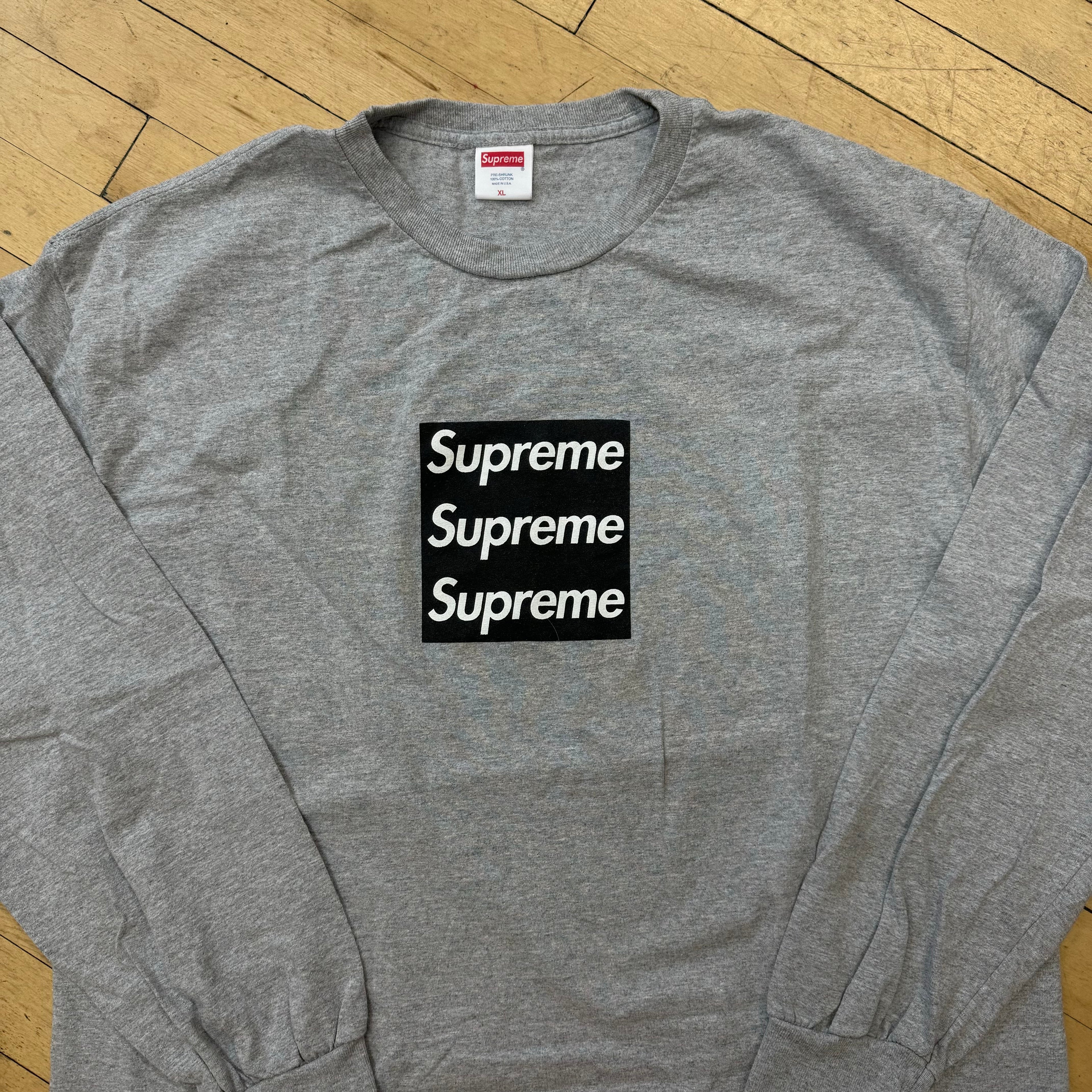Supreme 2021 Ass Pizza Stacked Box Logo L/S T-shirt Sz XL