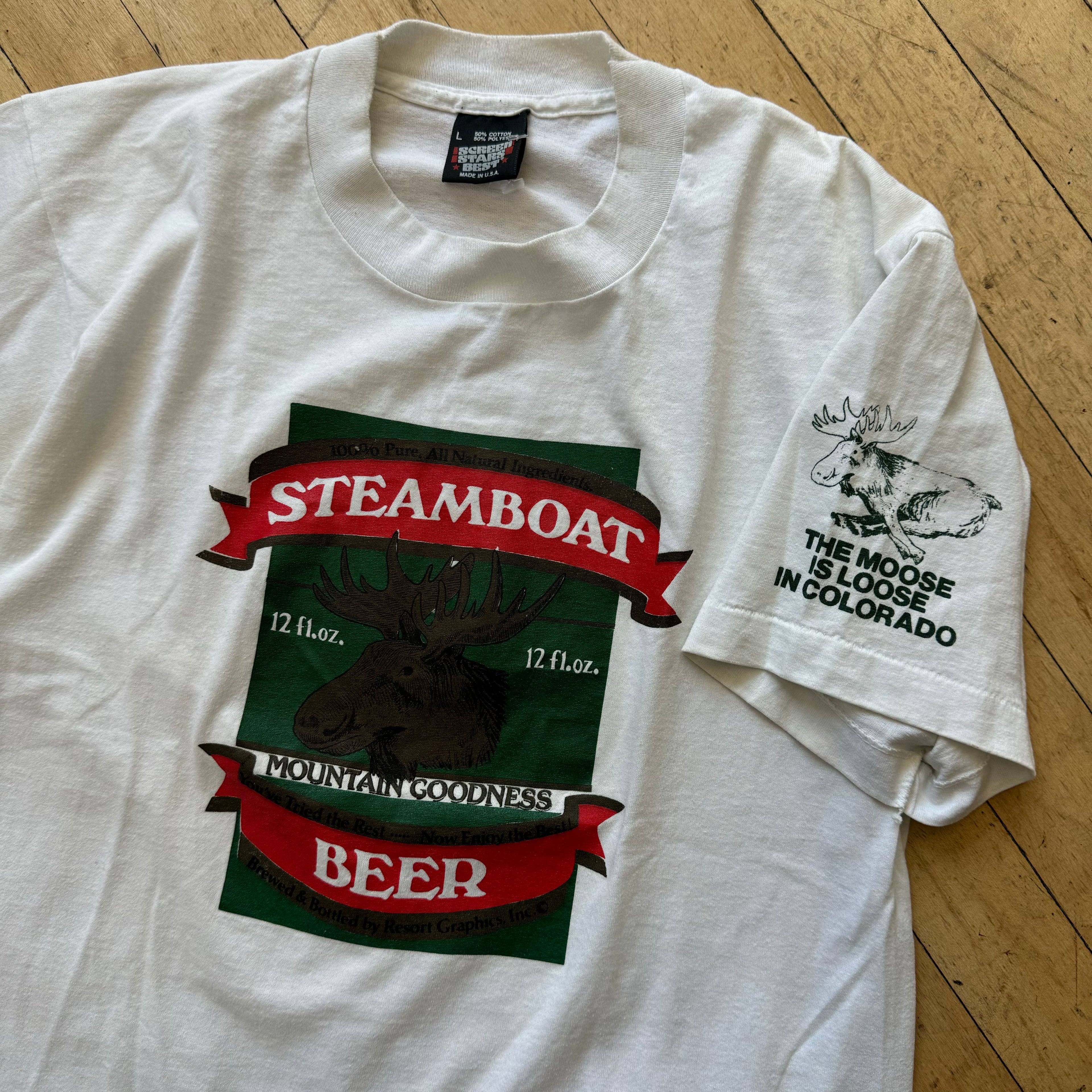 Vintage Steam Boat Beer T-shirt Sz M