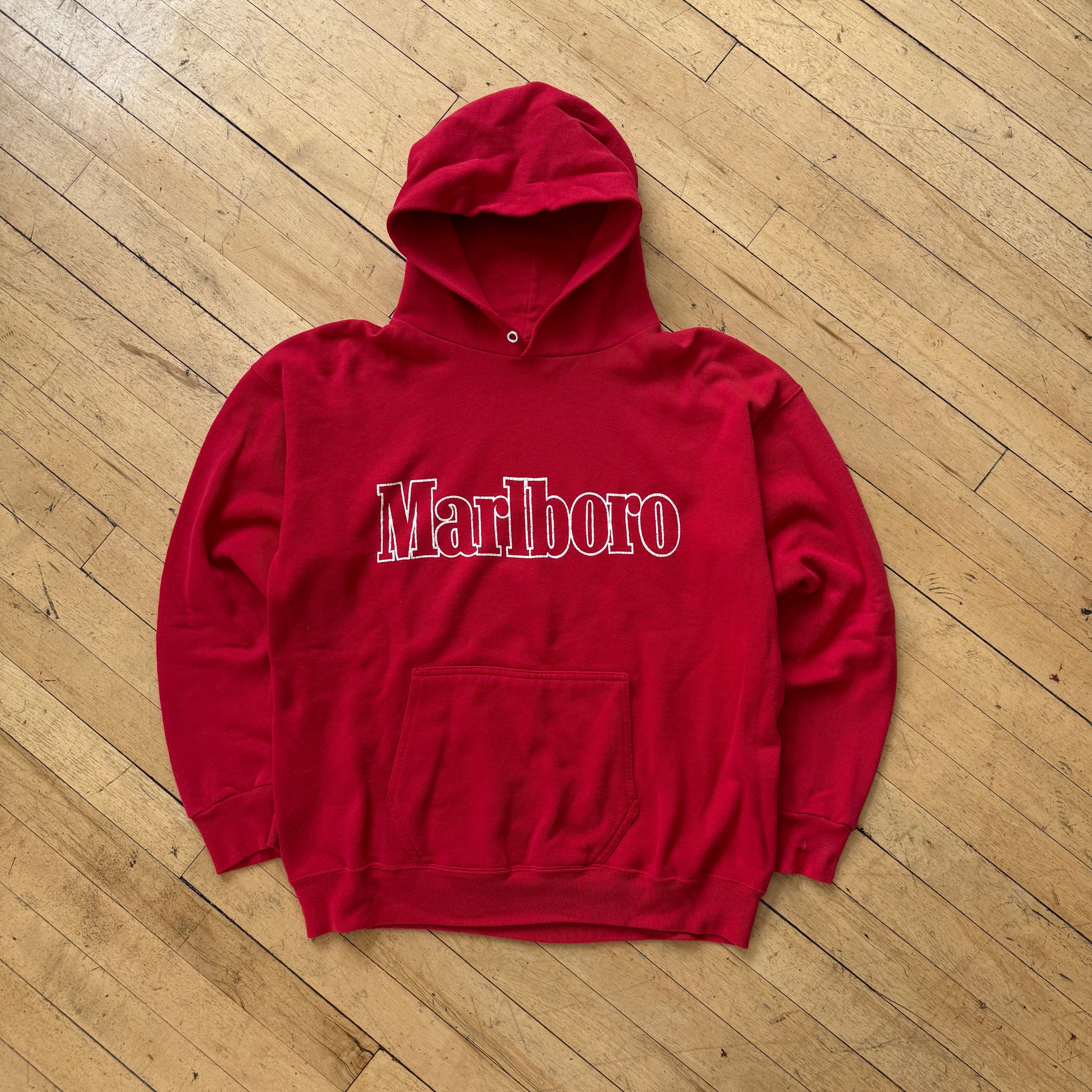 Vintage Marlboro SpellOut Hoodie Sz L