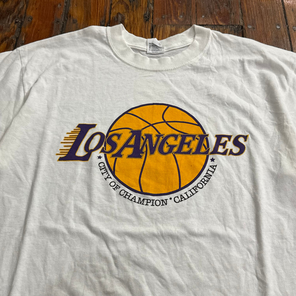 Vintage Las Angeles Lakers Logo T-shirt Sz XL