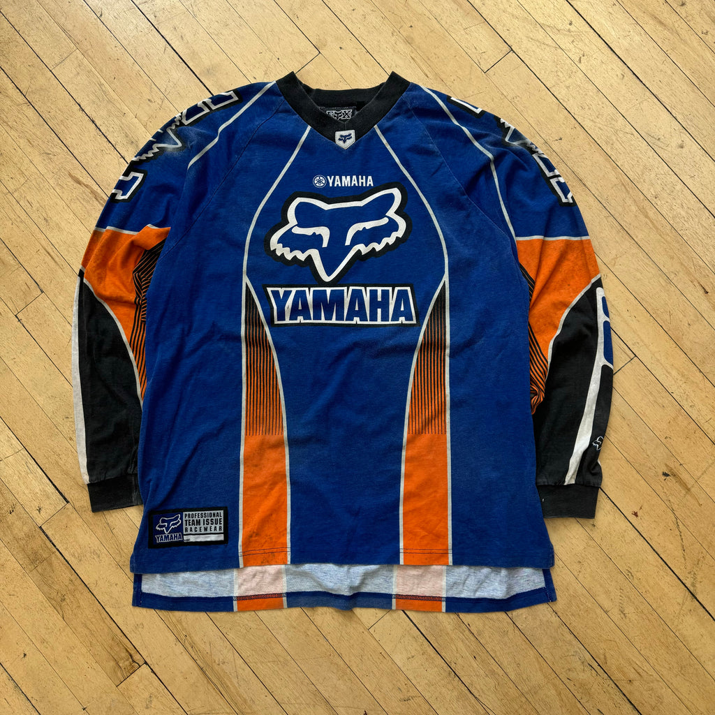 Vintage Yamaha Fox Racing Long Sleeve T-shirt Sz XXL