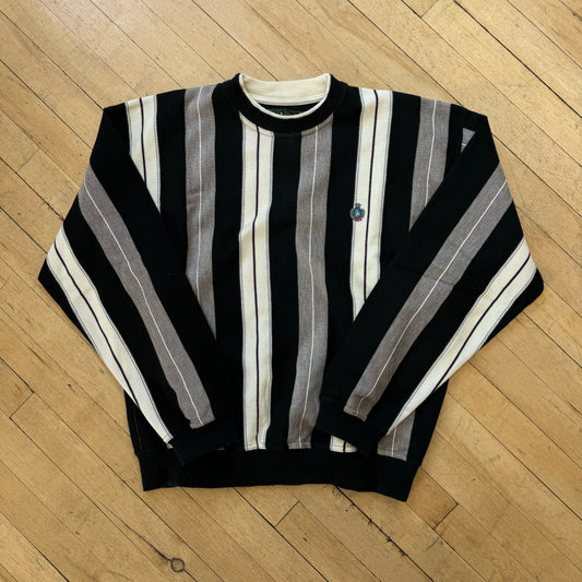 Vintage Knights Round Striped Sweater Sz S