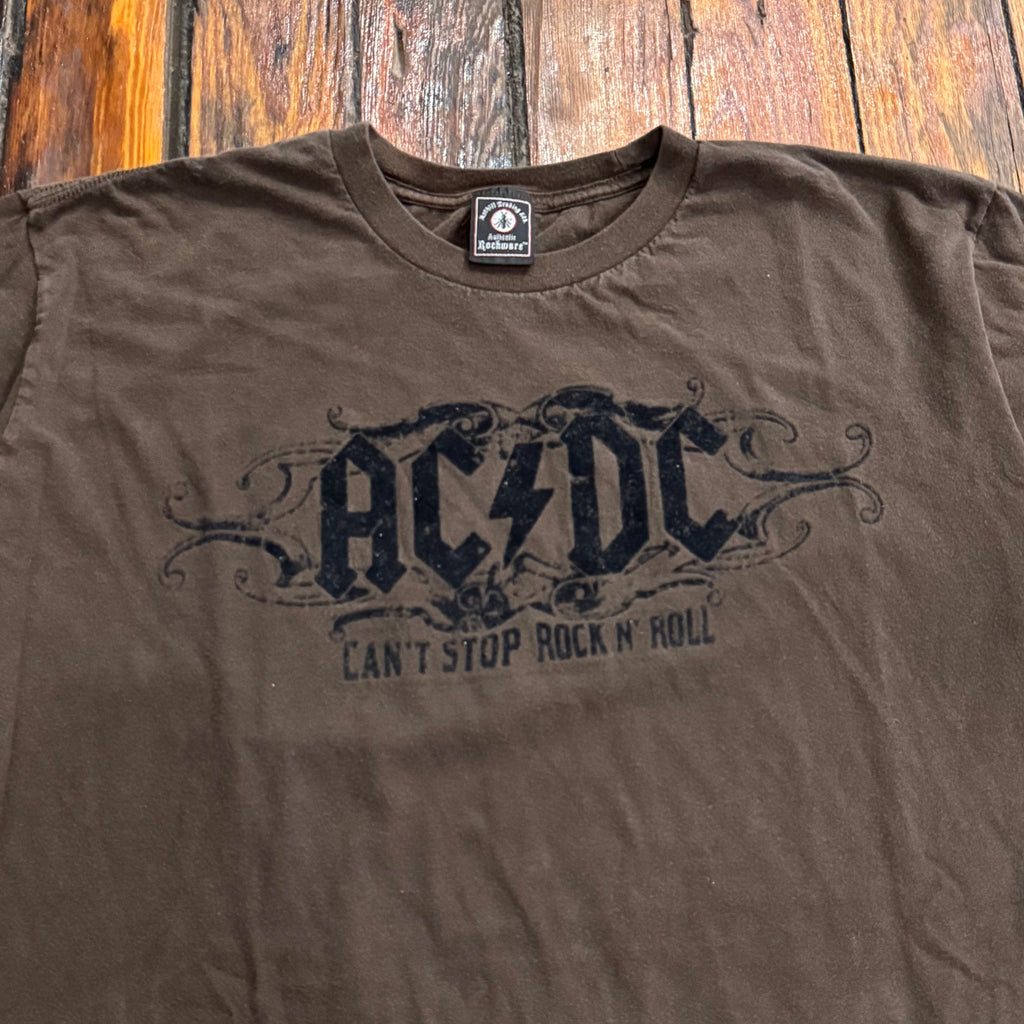 Y2K Ac/DC Can’t Stop Rock n Roll T-shirt Sz XL