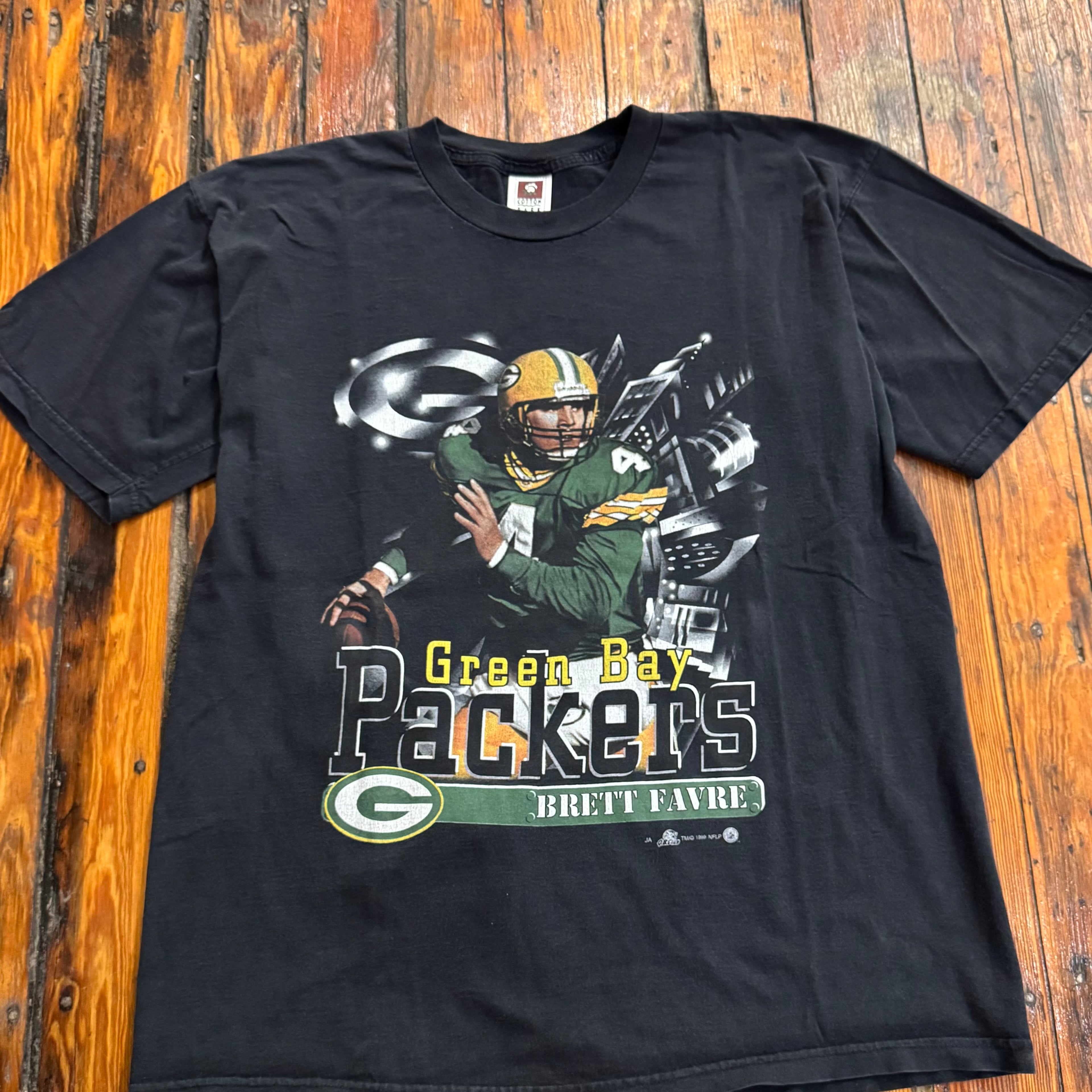 Vintage Brett Farve GreenBay Packers T-shirt Sz XL