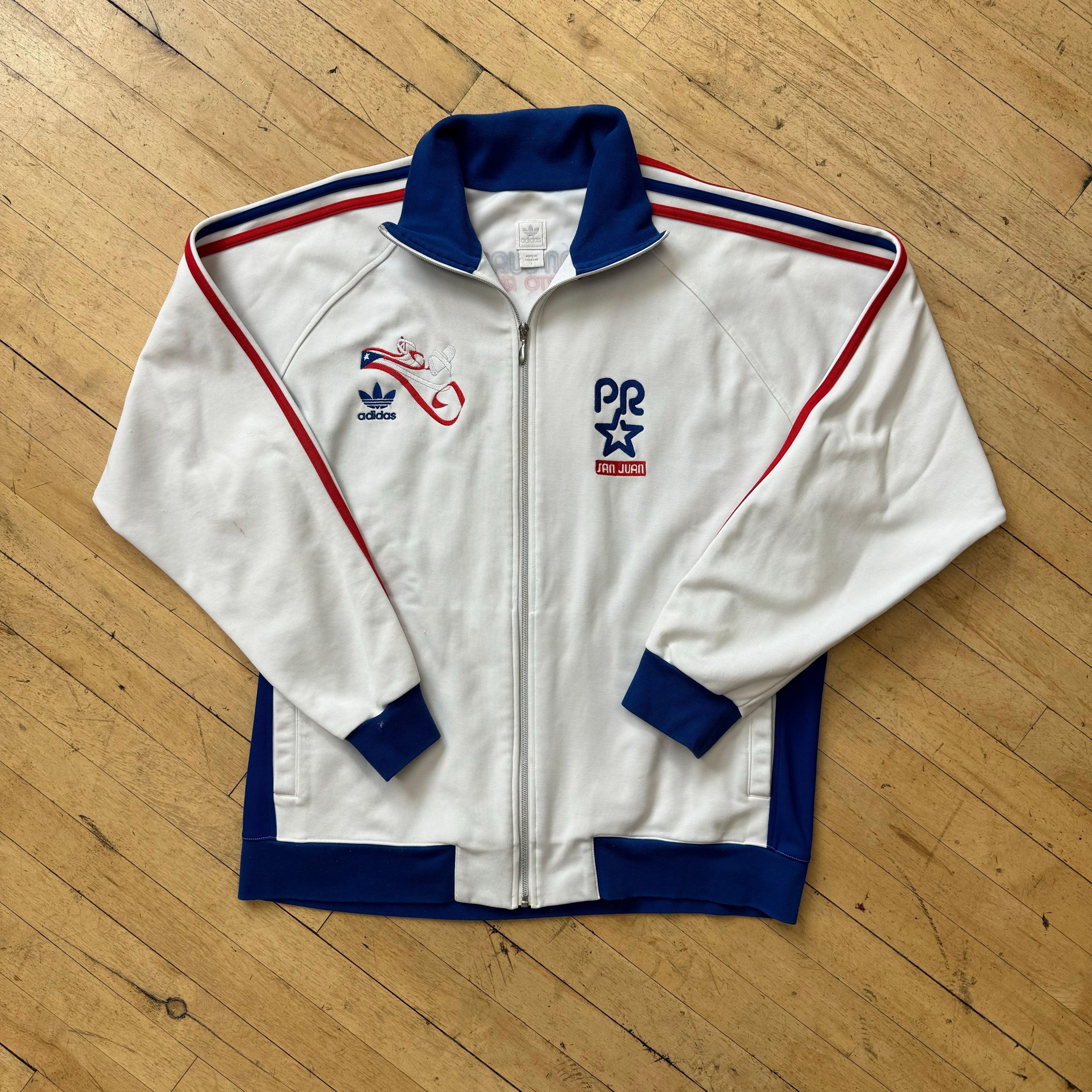 Vintage Adidas Puerto Rico Basketball Jacket Sz XL