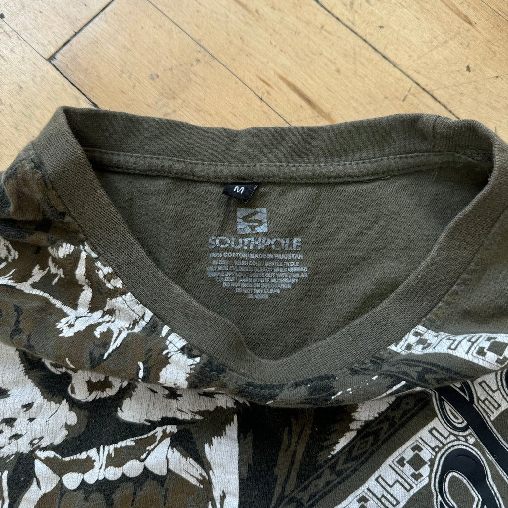 Y2K Olive South Pole T-shirt Sz M