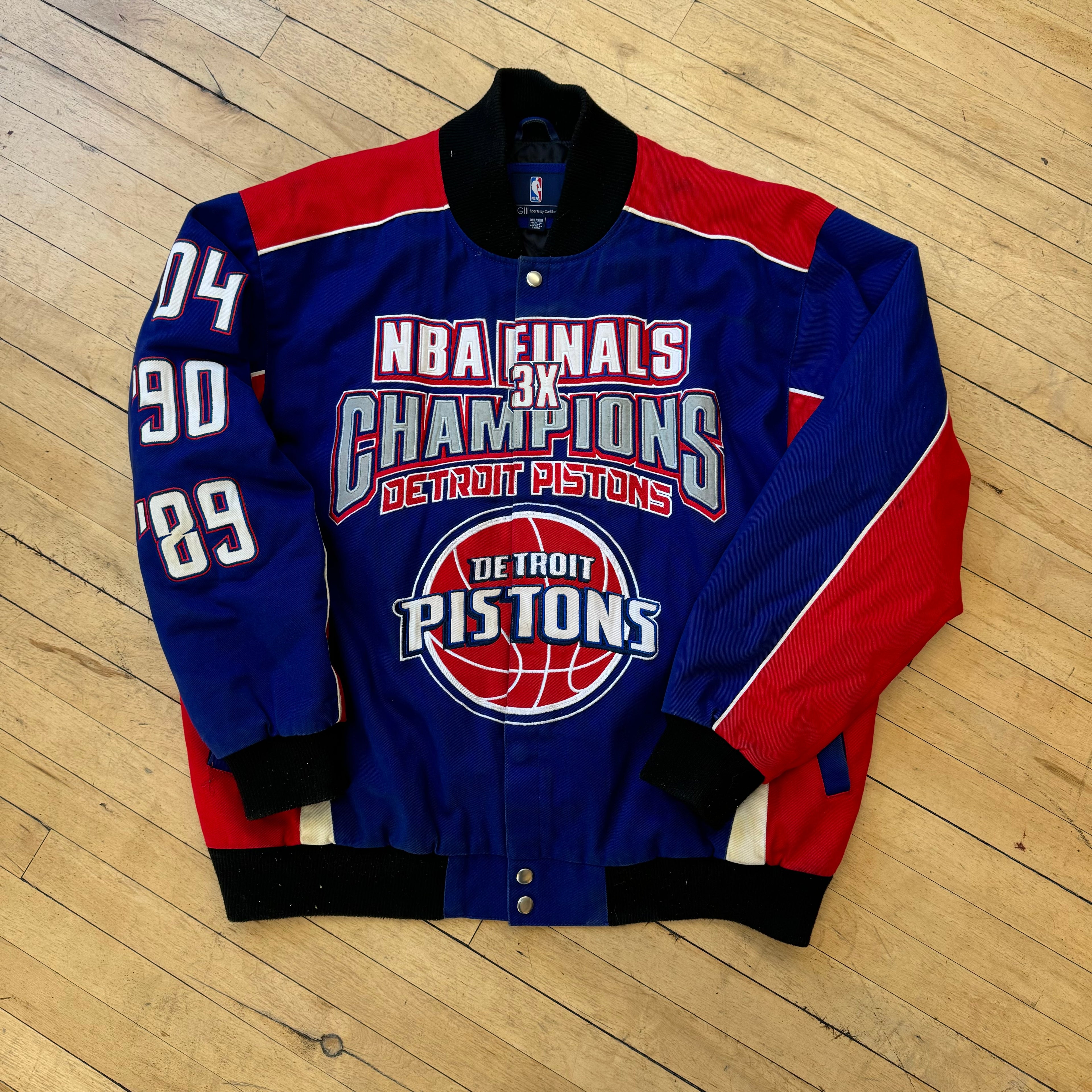 Vintage Detroit Pistons Patch Jacket Sz XXL