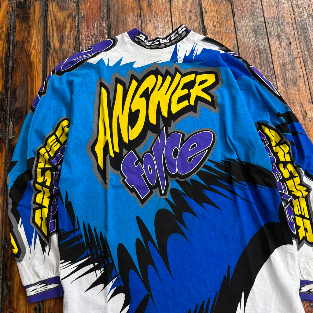 Vintage AOP Answer Racing BMX Long Sleeve T-shirt Sz L