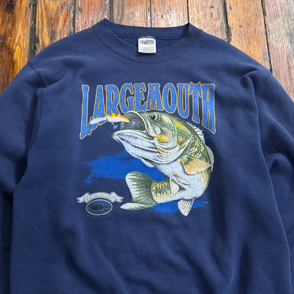 Vintage Large Mouth Bass Crewneck Sz L
