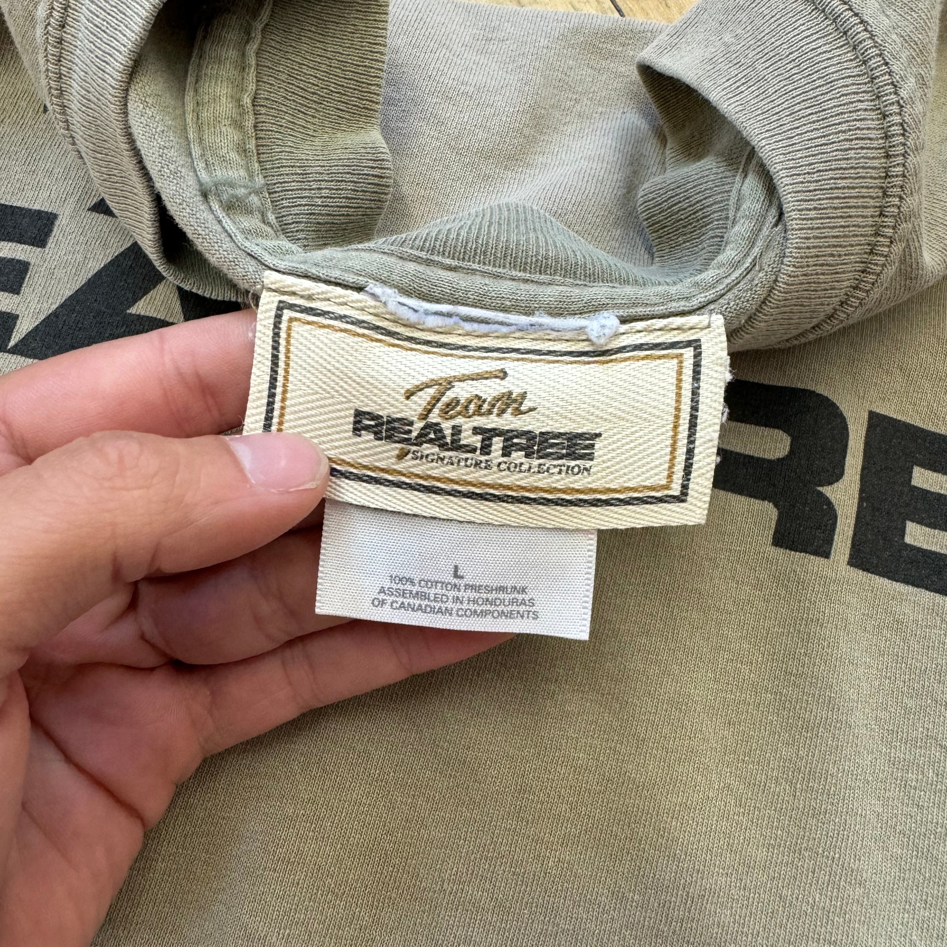Vintage Real Tree SpellOut T-shirt Sz L