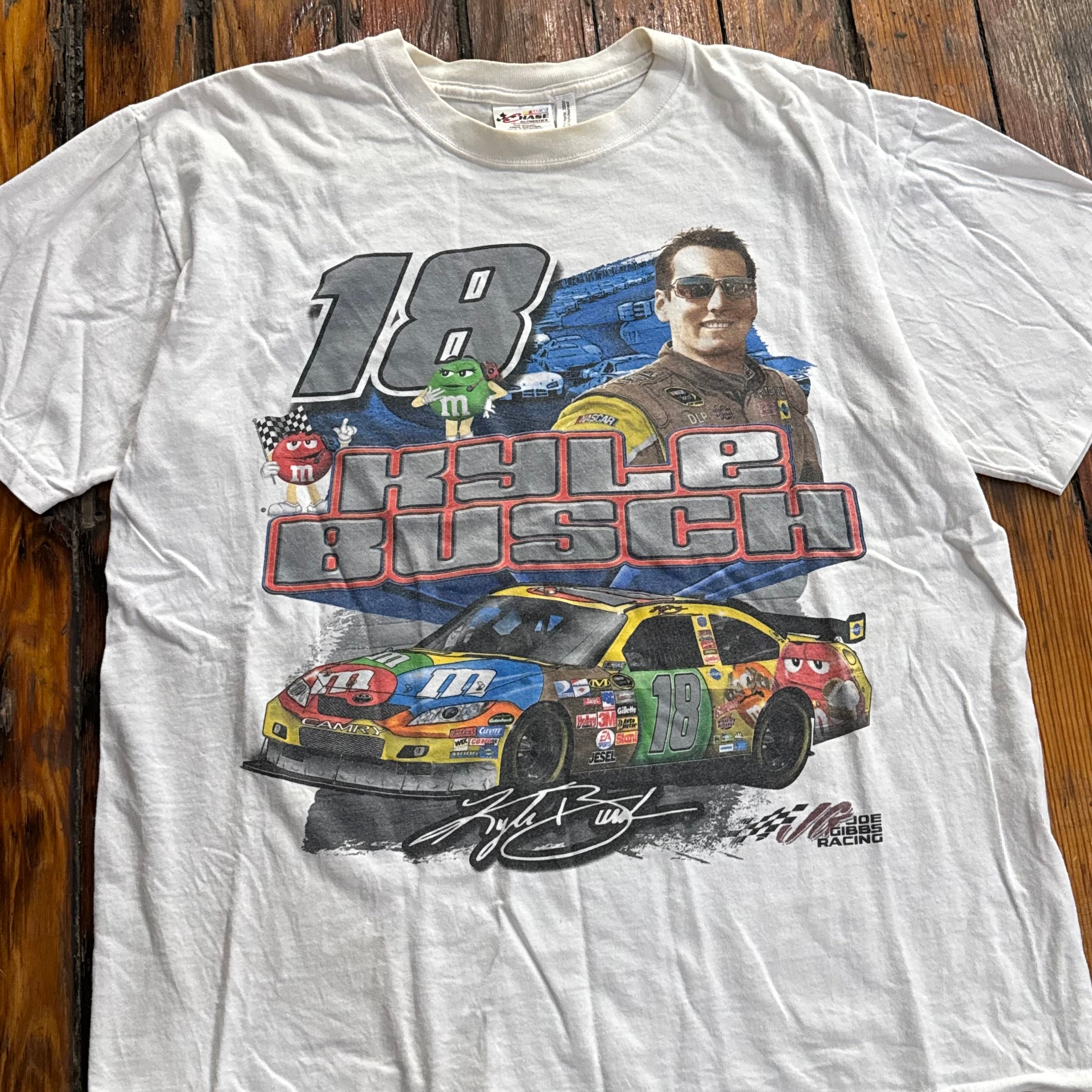Y2K M & M Kyle Busch Nascar T-shirt Sz L