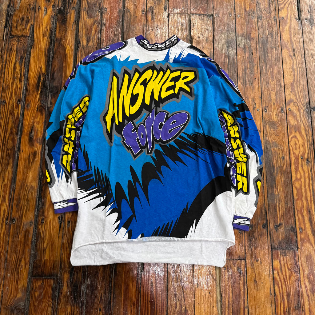 Vintage AOP Answer Racing BMX Long Sleeve T-shirt Sz L
