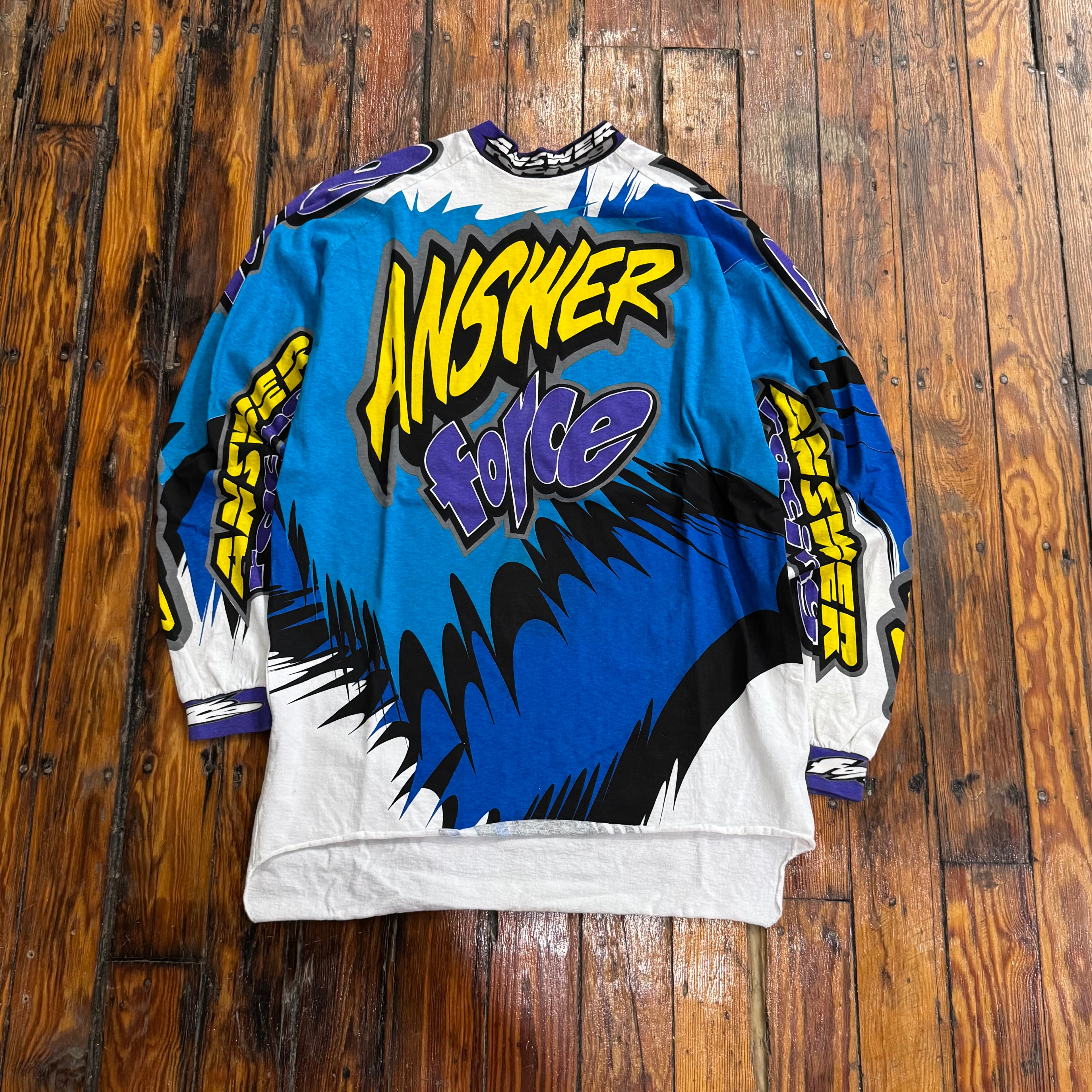 Vintage AOP Answer Racing BMX Long Sleeve T-shirt Sz L