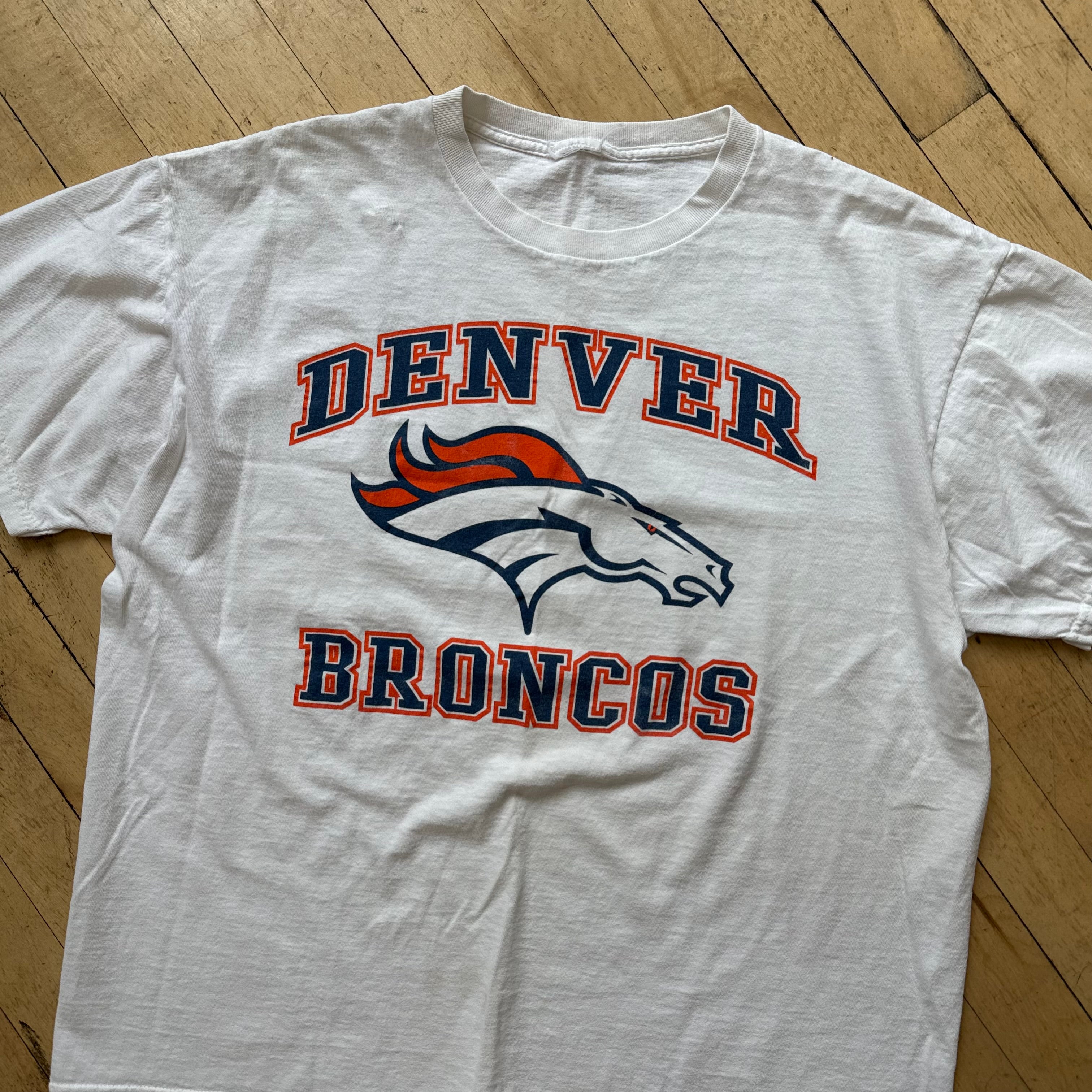 Vintage Denver Broncos SpellOut T-shirt Sz L