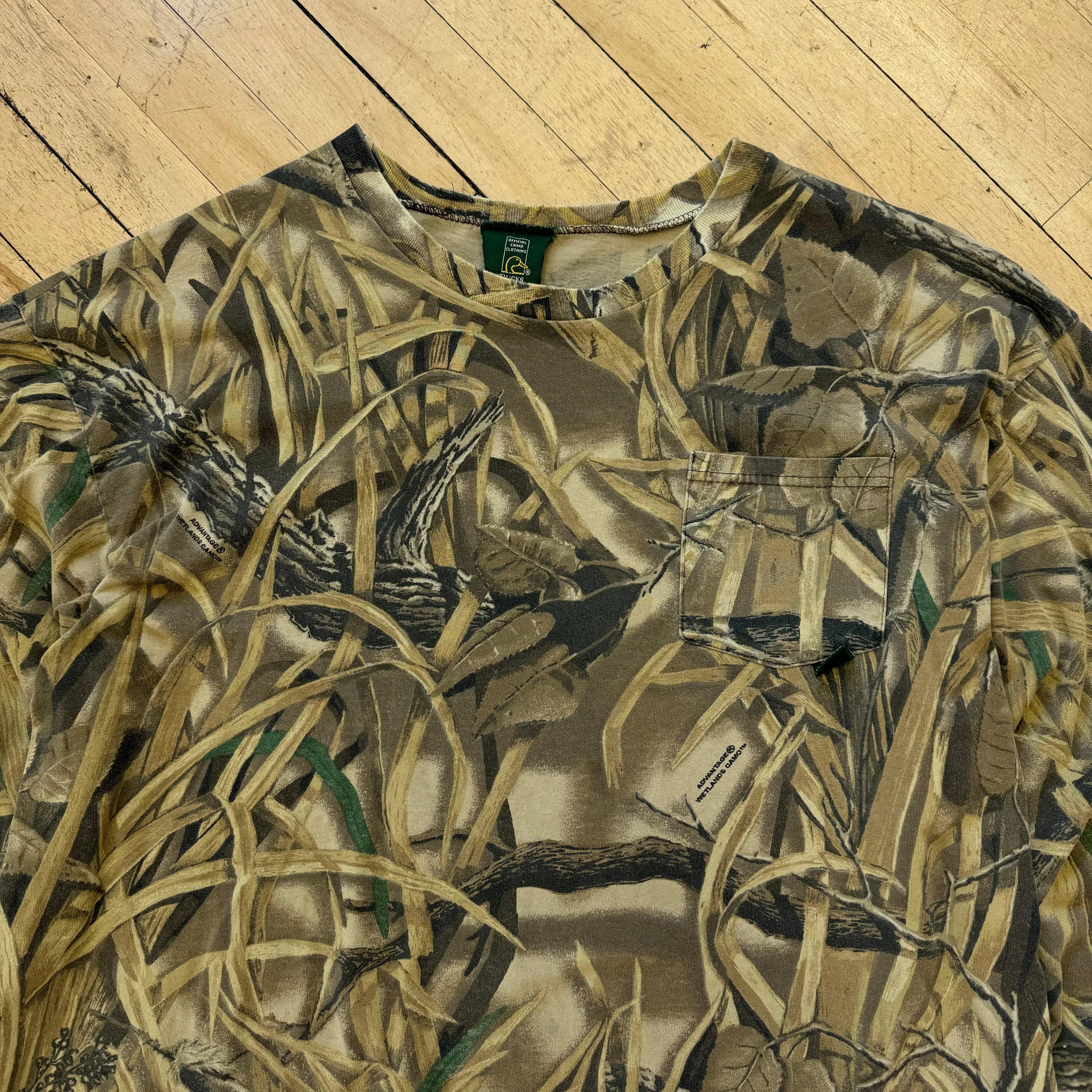Vintage Ducks Unlimited Camo Long Sleeve T-shirt Sz XXL