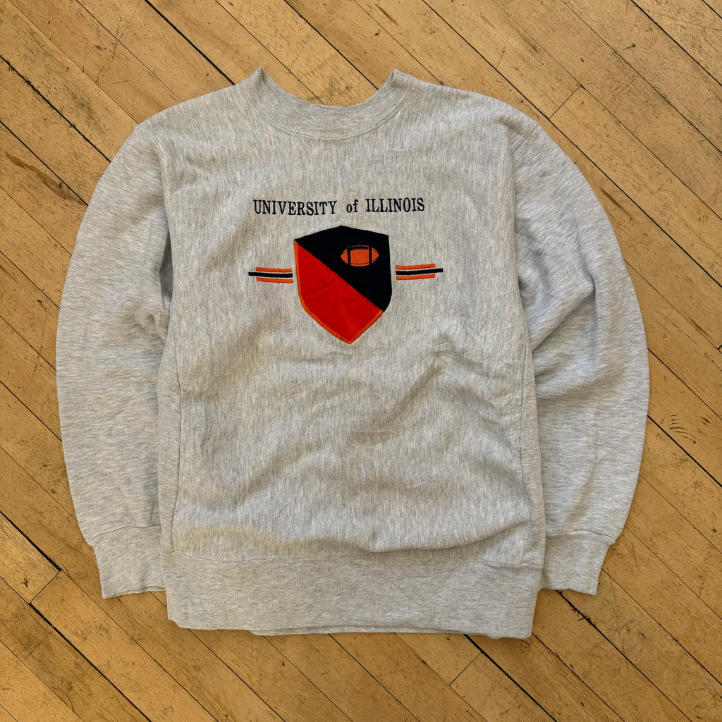 Vintage University of Illinois CrewNeck Sz L