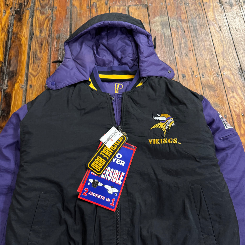 Vintage ProPlayer Reversible Minnesota Vikings Jacket Sz XL