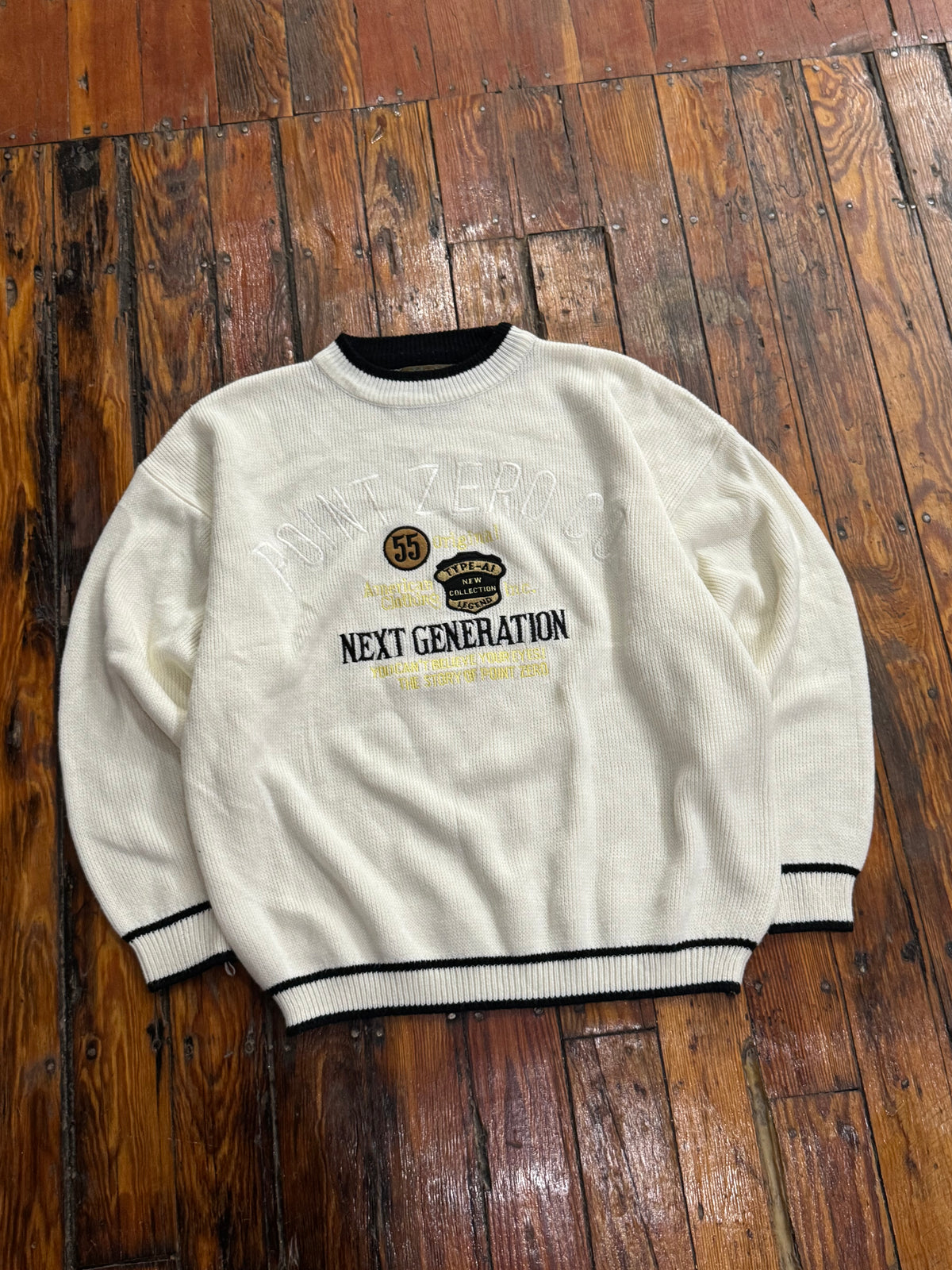 Vintage Point Zero Knit Sweater Sz XL