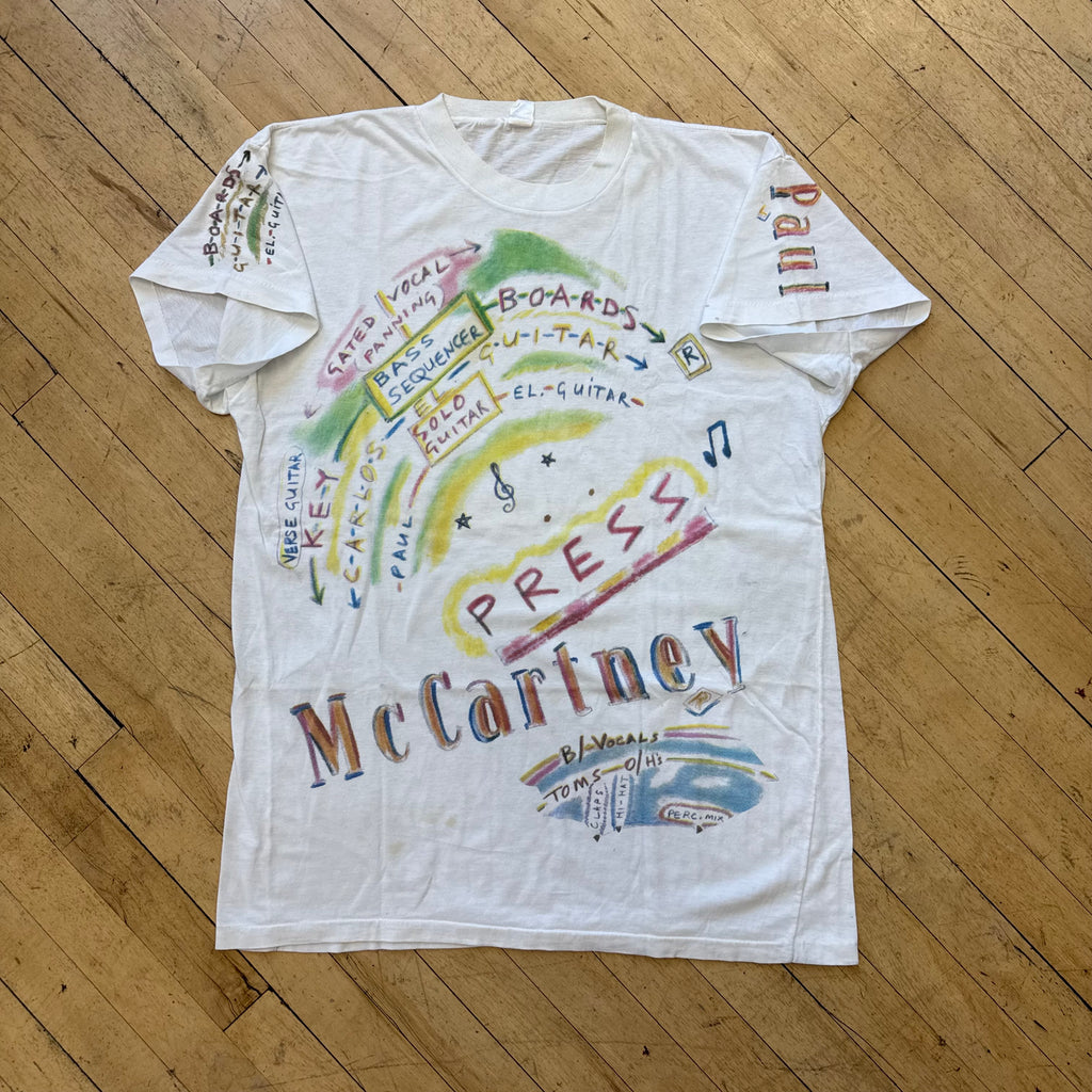 Vintage Paul McCartney Press to Play Promo T-shirt Sz L