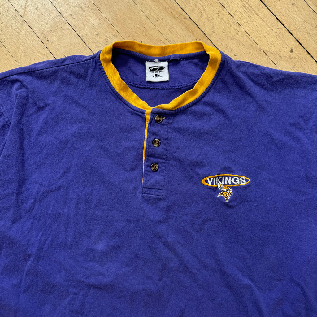 Vintage Vikings Ringer T-shirt Sz XL