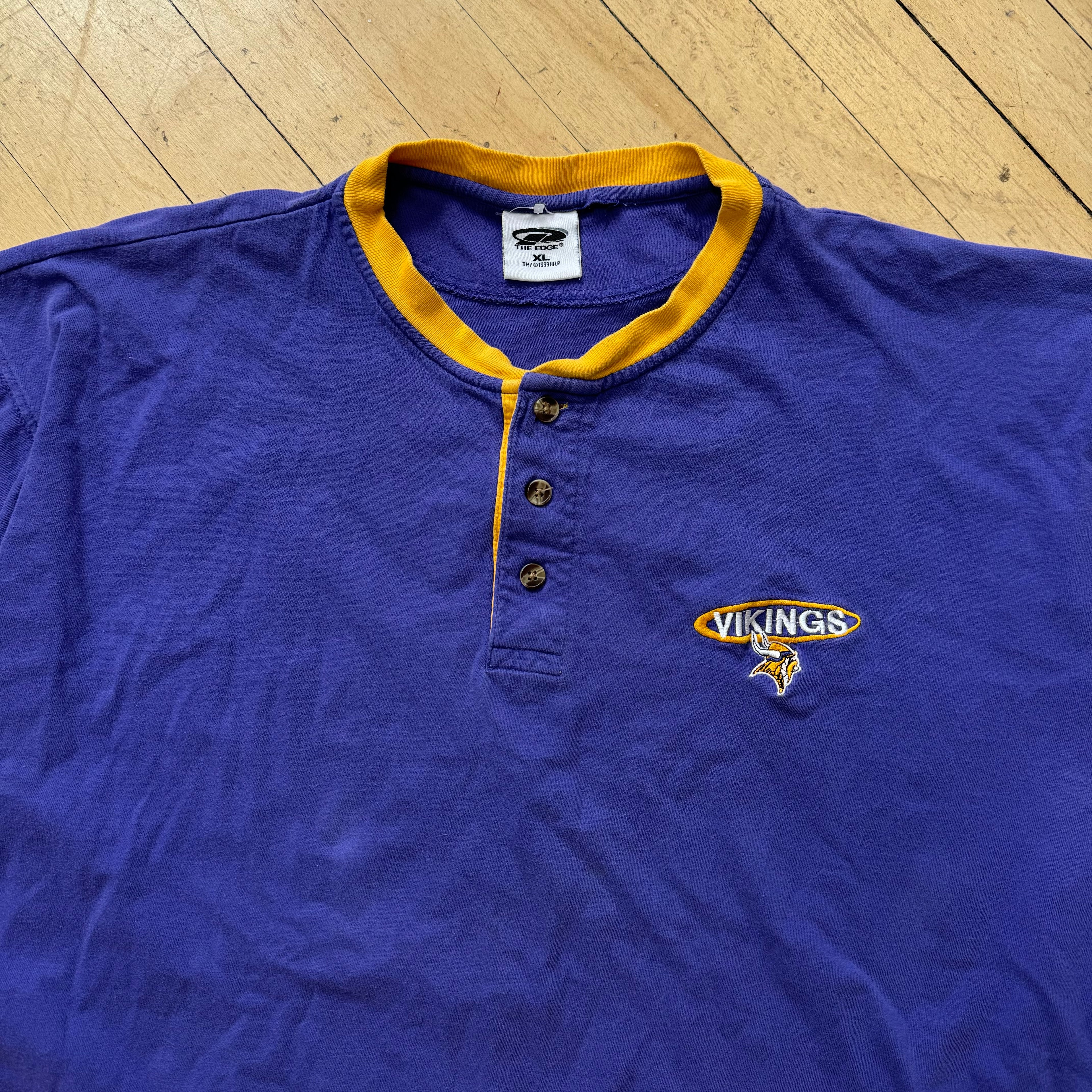 Vintage Vikings Ringer T-shirt Sz XL