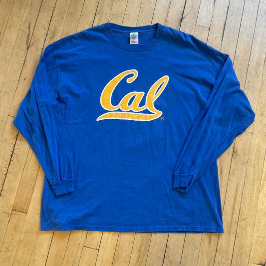 2000s Cal SpellOut Long Sleeve T-shirt Sz XXL