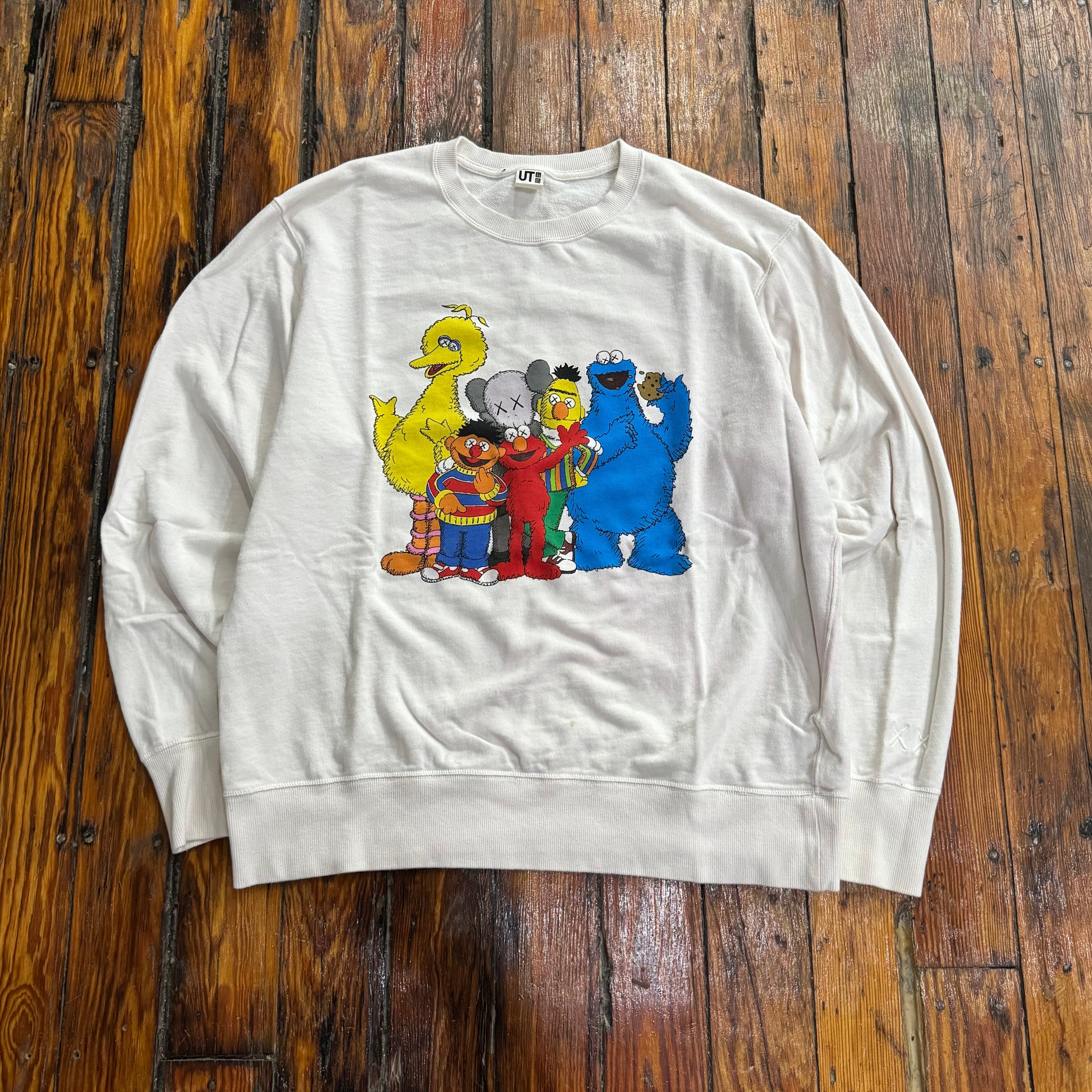 Kaws X Sesame Street Collab CrewNeck Sz L