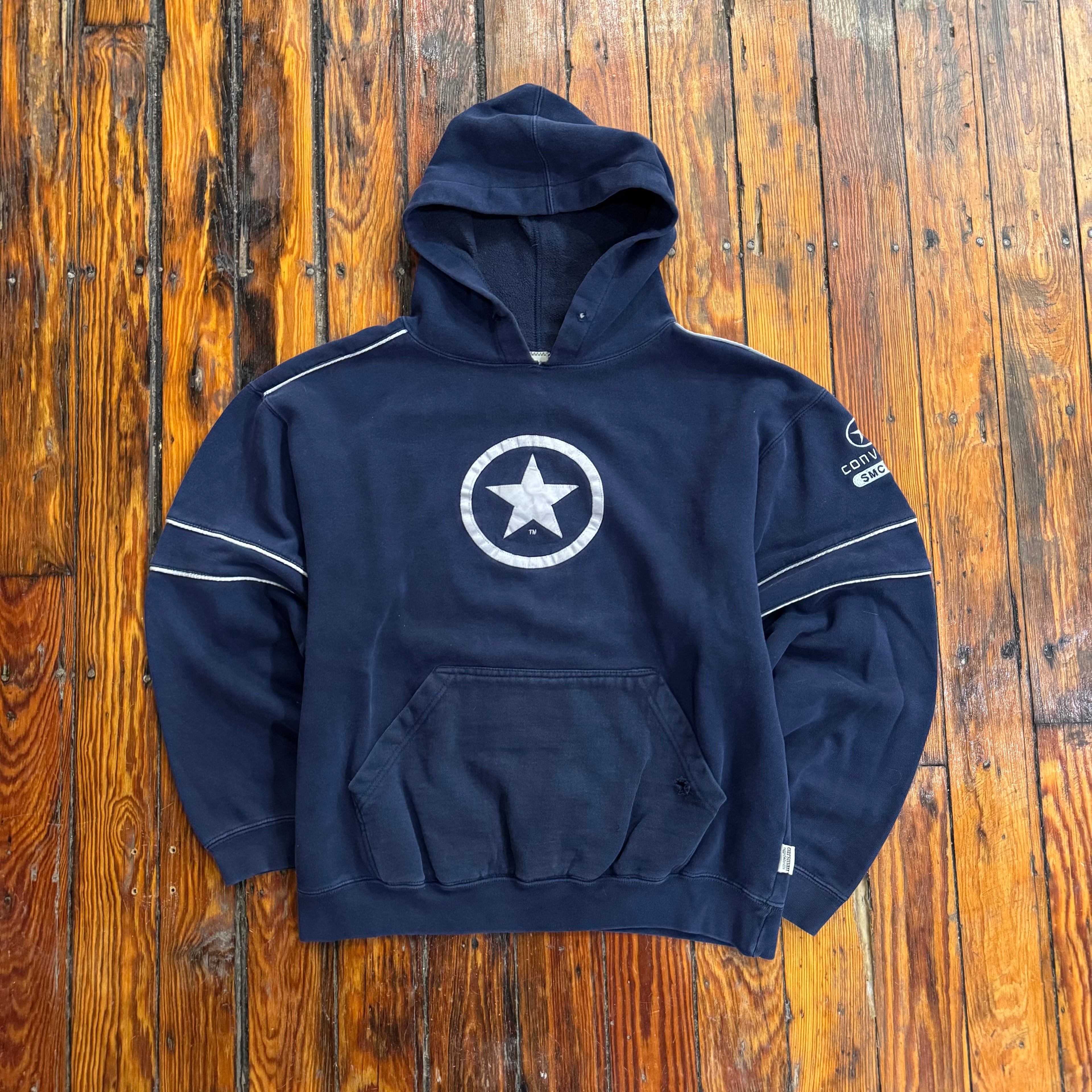 Y2K Converse Embroidered Hoodie Sz M