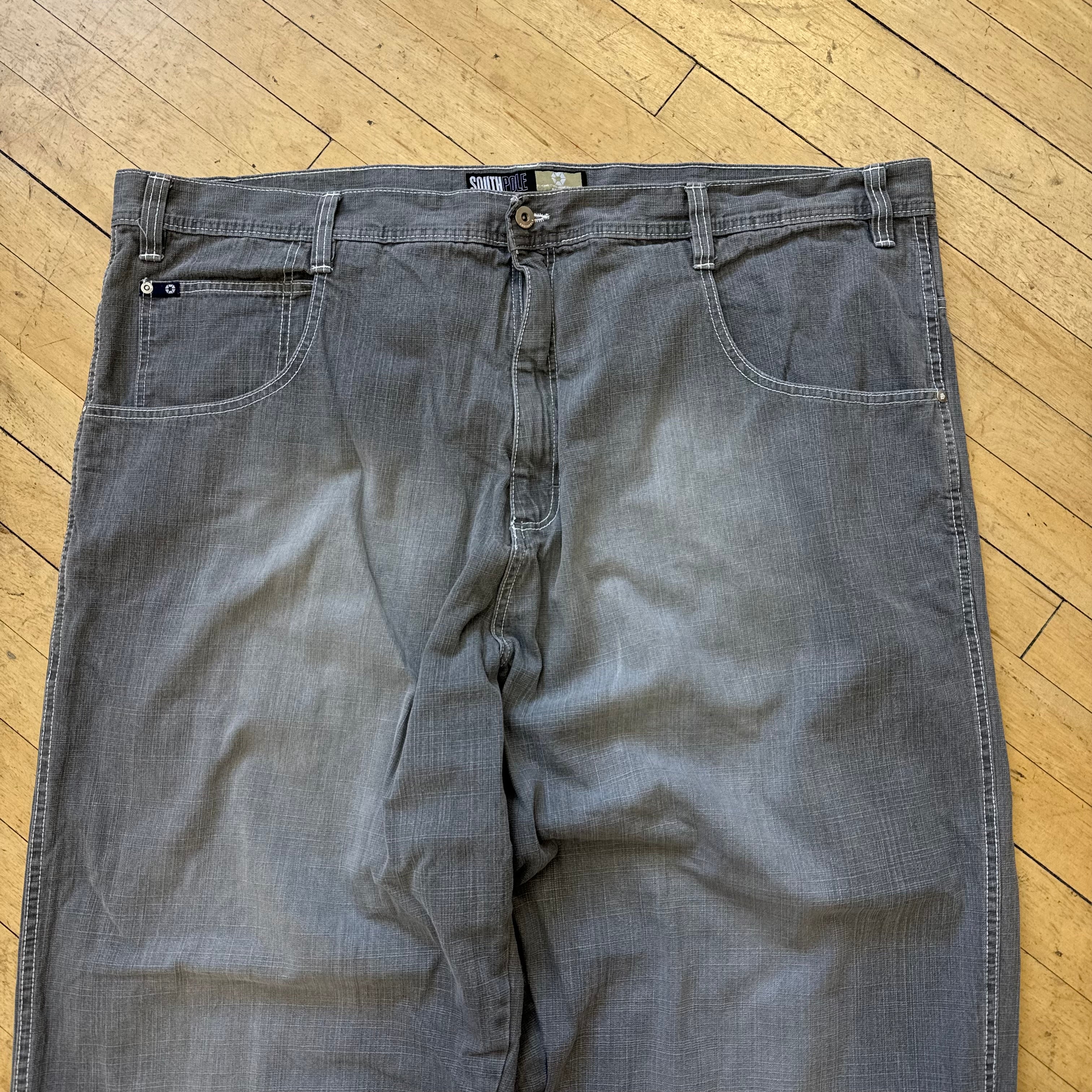 Y2K Gray SouthPole Baggy Denim Jeans Sz 52