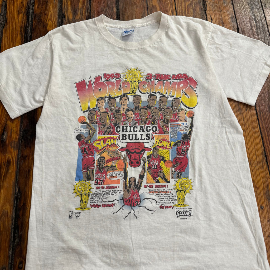 Vintage Salem Chicago Bulls Comic T-shirt Sz L