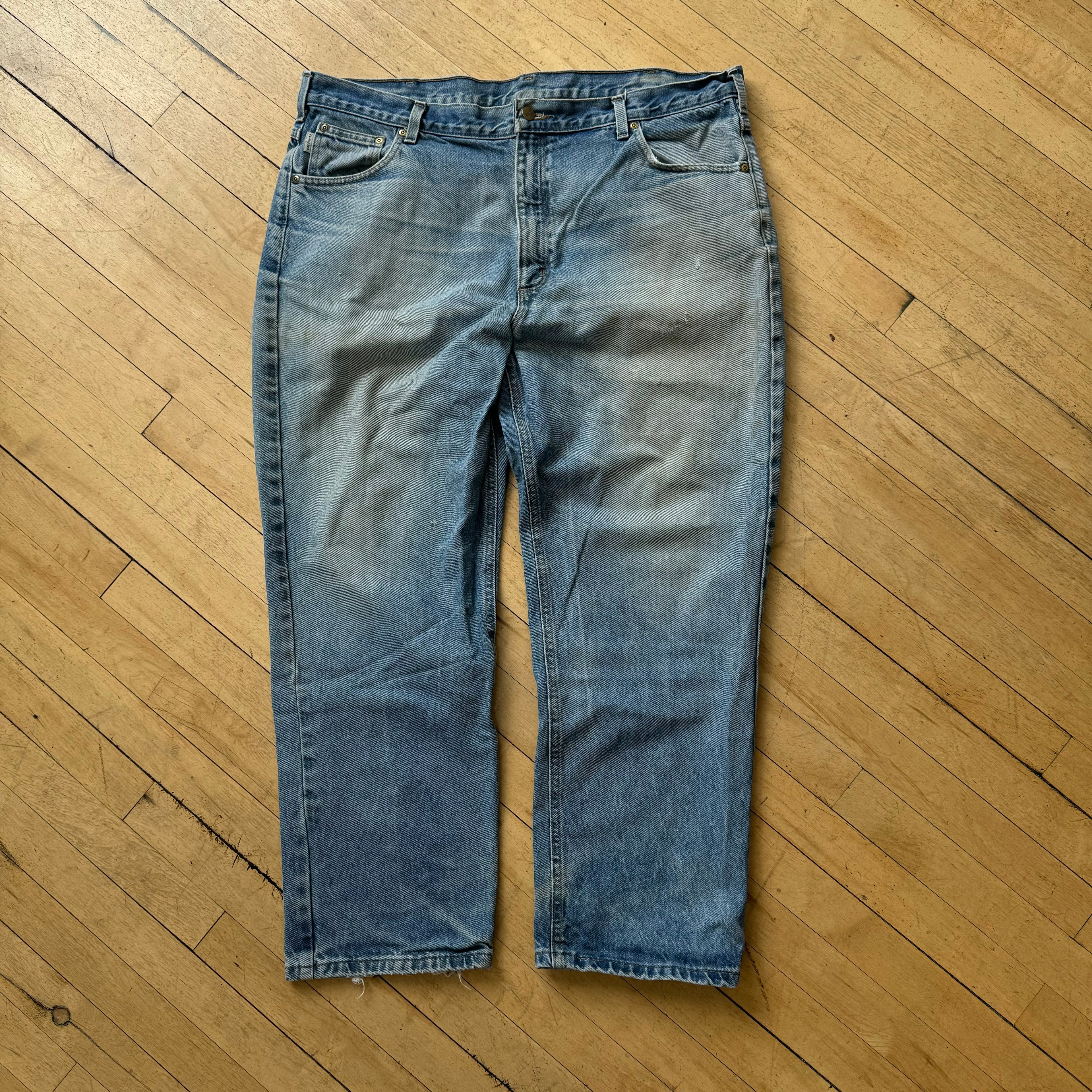 Vintage Light Wash Carhartt Denim Jeans Sz 42x30
