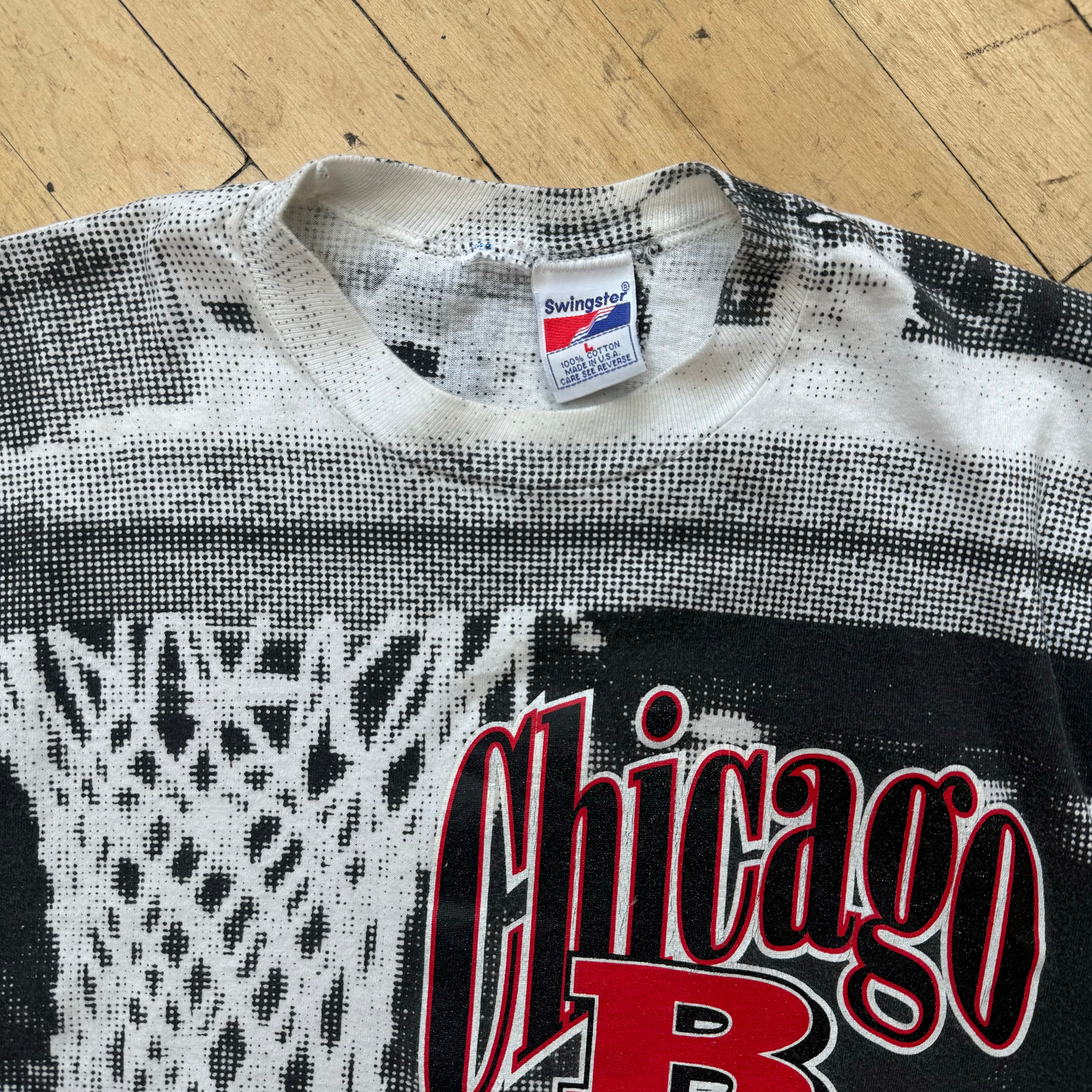 Vintage Chicago Bulls AOP T-shirt Sz L