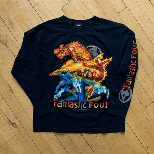 Vintage Marvel Fantastic Four Long Sleeve T-shirt Sz YTH L