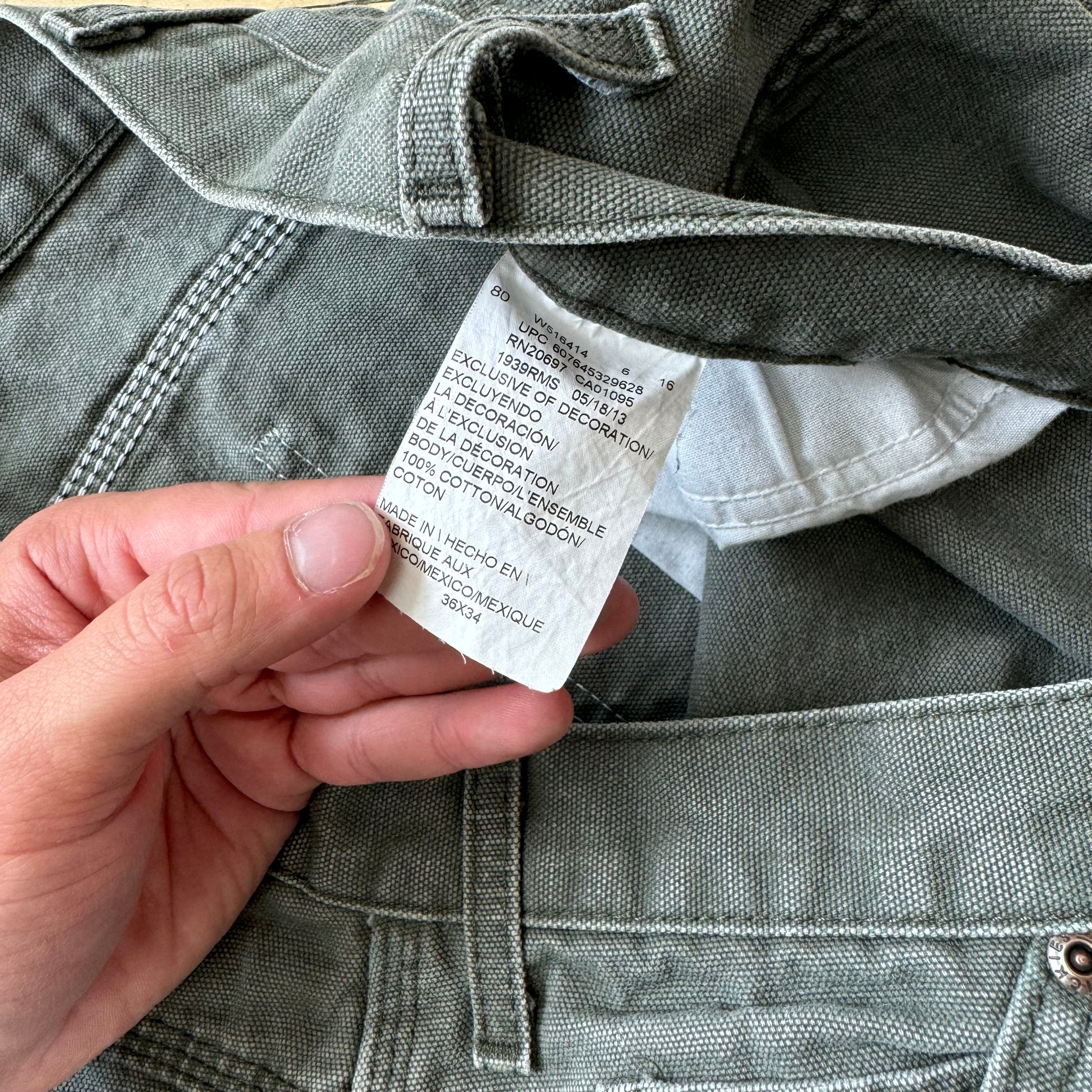 Vintage Olive Denim Dickie Jeans Sz 36x34