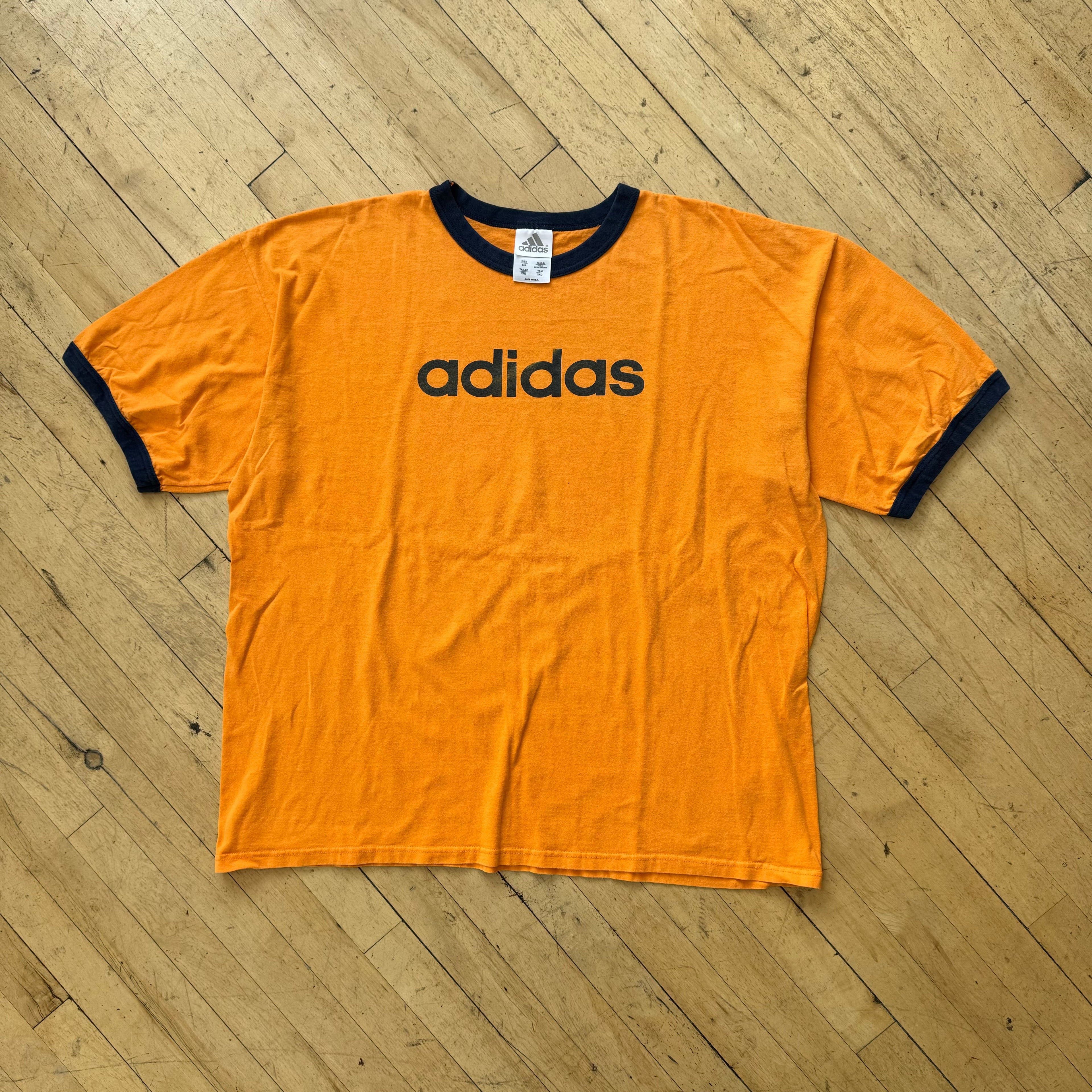 Vintage Adidas Ringer T-shirt Sz XXL