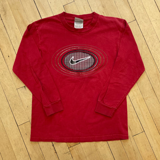 Vintage Red Center Logo Nike Long sleeve T-shirt Sz S