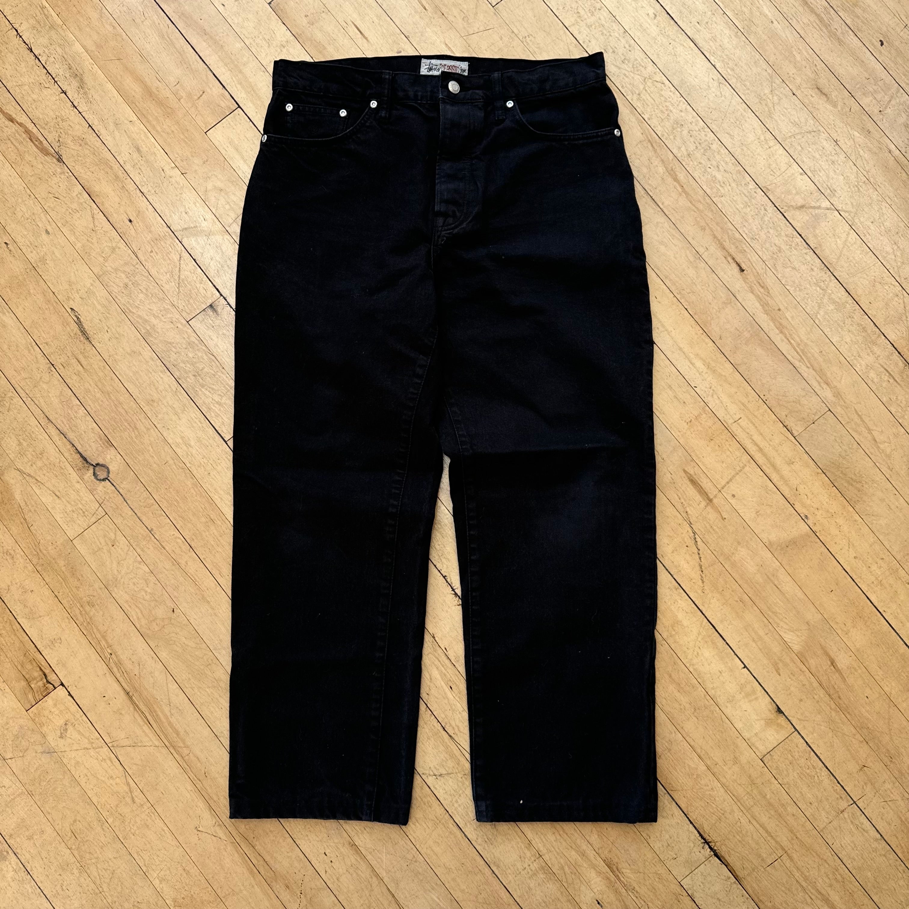 Stussy Classic Black Denim Jeans Sz 33