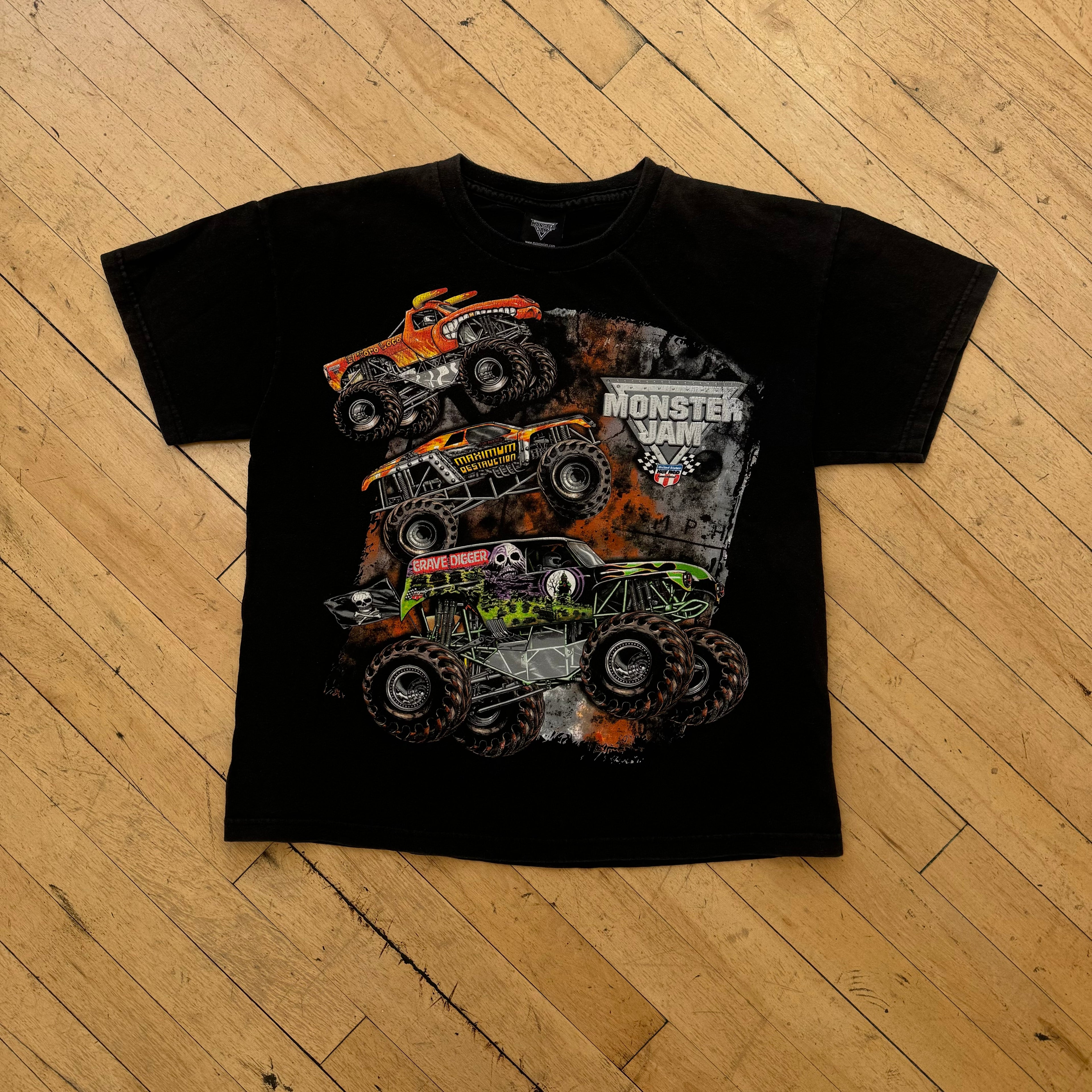 Vintage Monster Jam T-shirt Sz YTH L (XS)