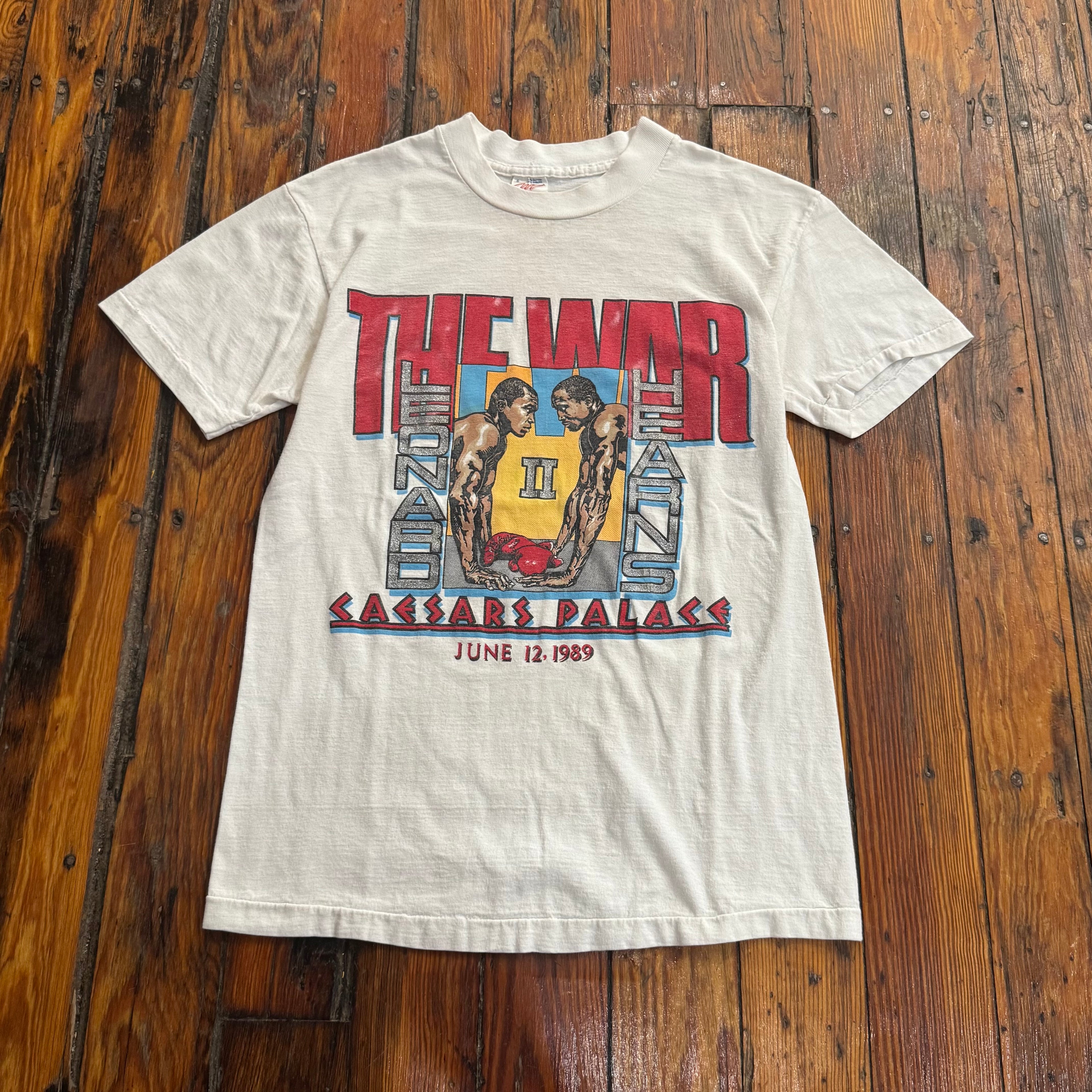 Vintage The War Caesars Palace Leonard Vs Hearns T-shirt Sz S