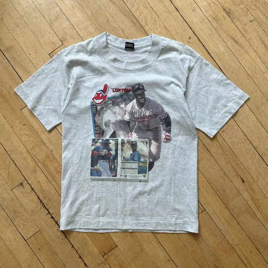 Vintage Kenny Lofton Card T-shirt Sz S