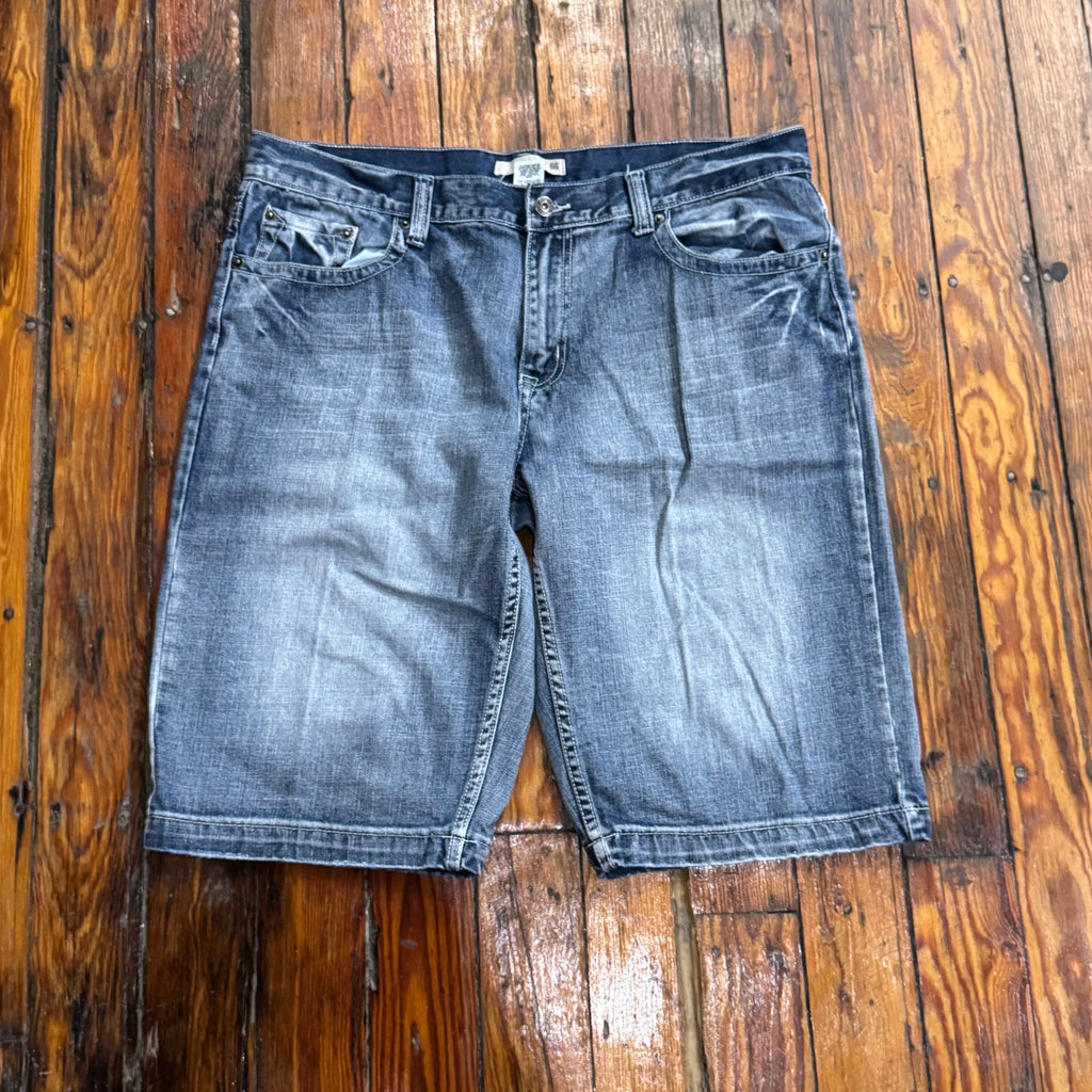 Y2K Route 66 Denim Jean Shorts Sz 38