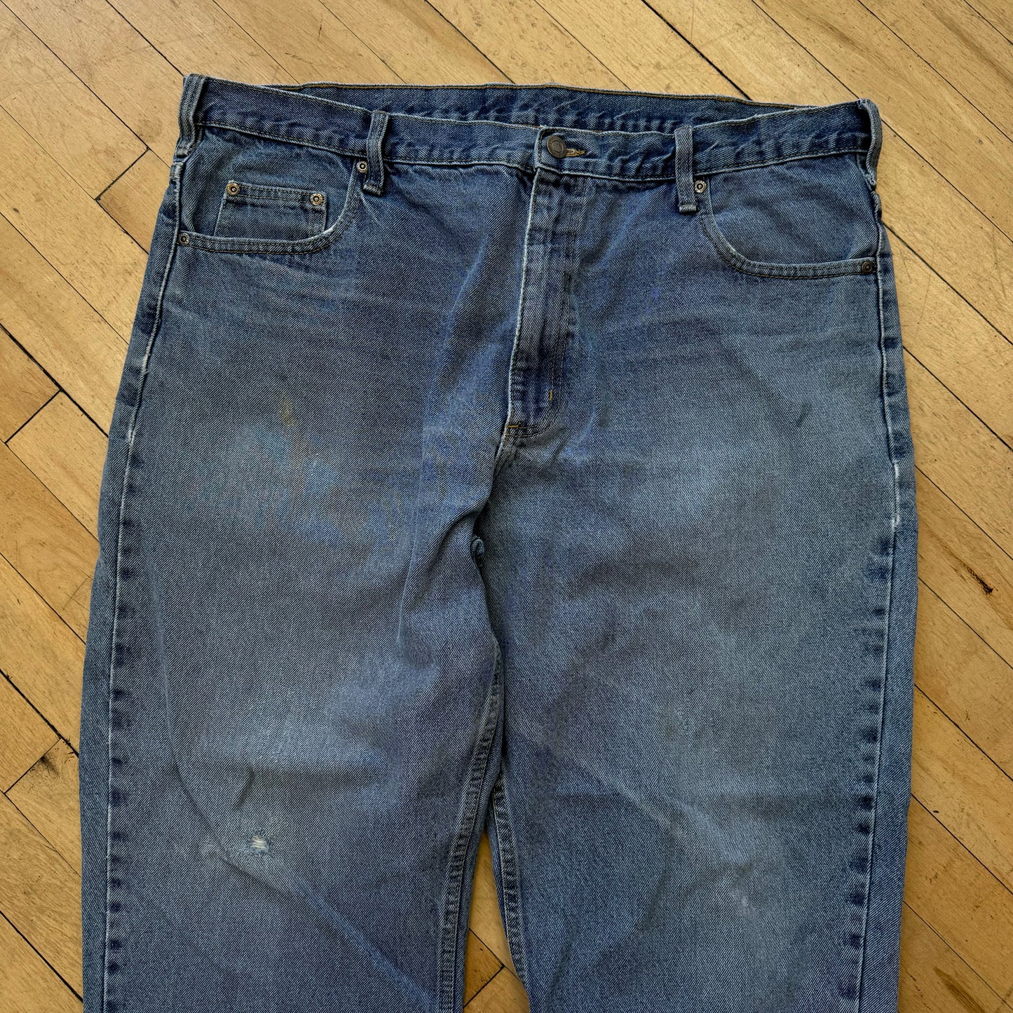 Vintage Light Wash Denim Jeans Sz 40x32