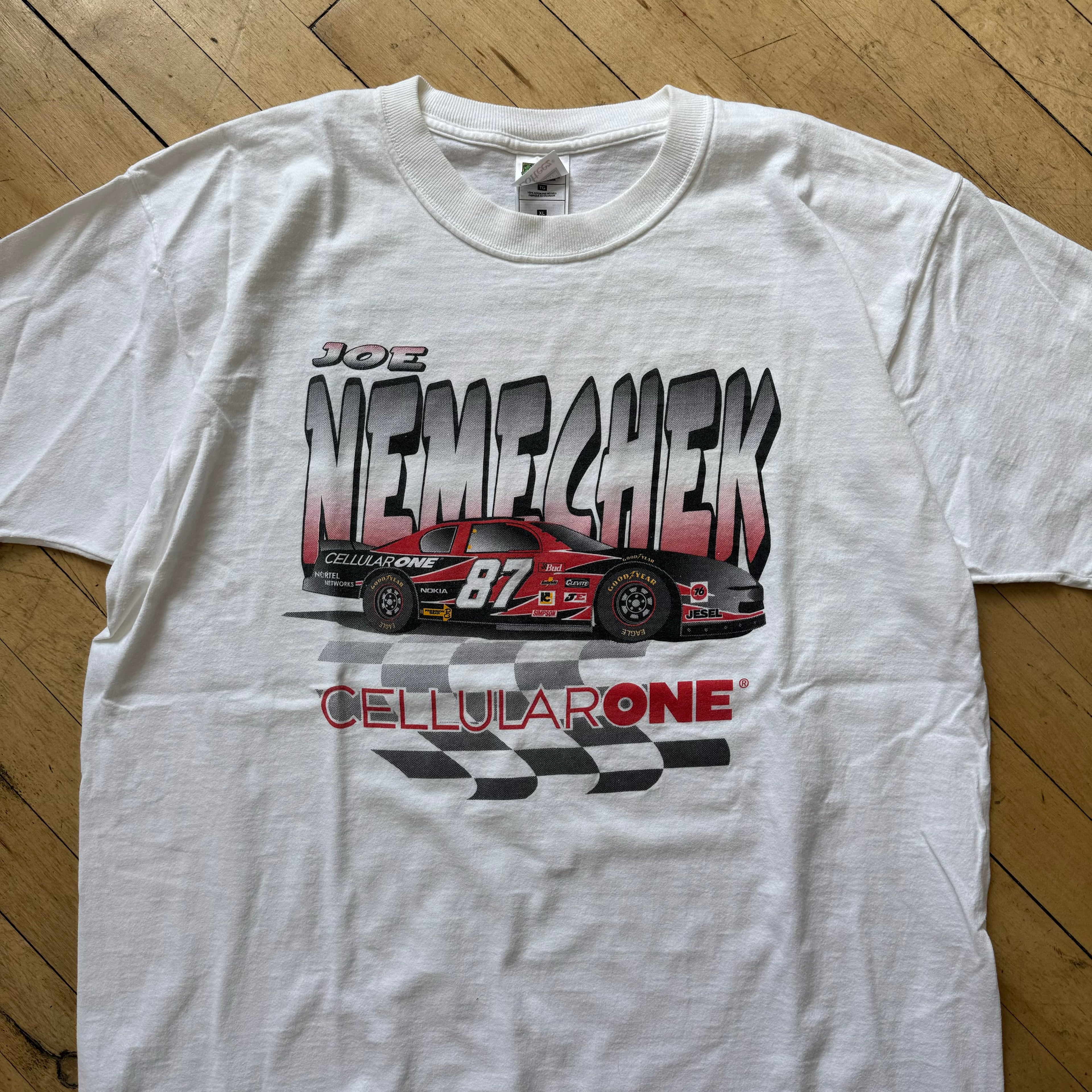 Vintage Joe Nemcheck Nascar T-shirt Sz XL