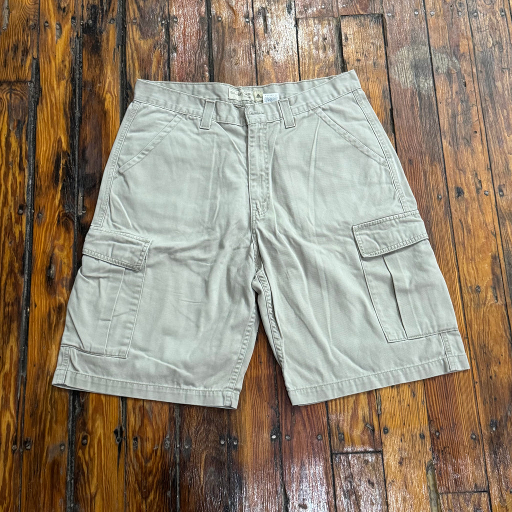 Vintage Levi Silver Tab Khaki Cargo Shorts Sz 34