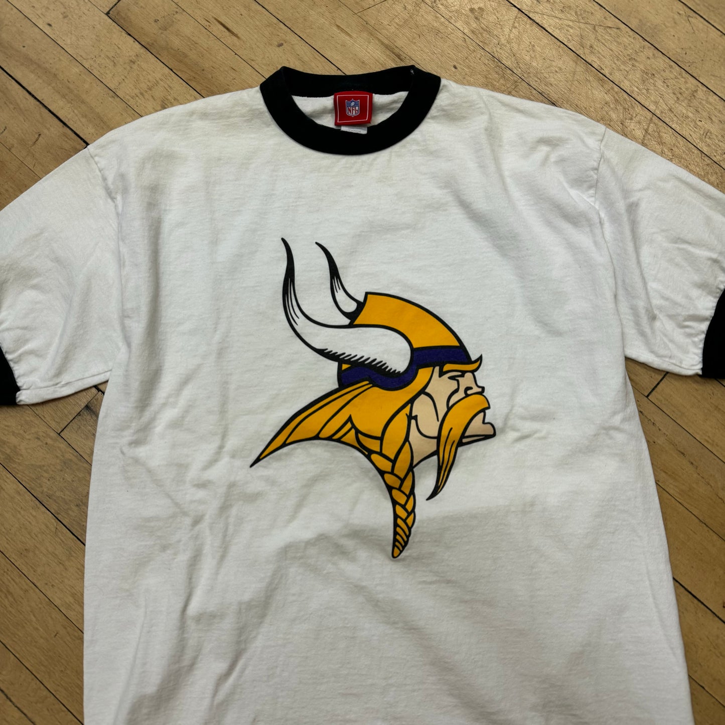 Vintage Minnesota Vikings Ringer T-shirt Sz L