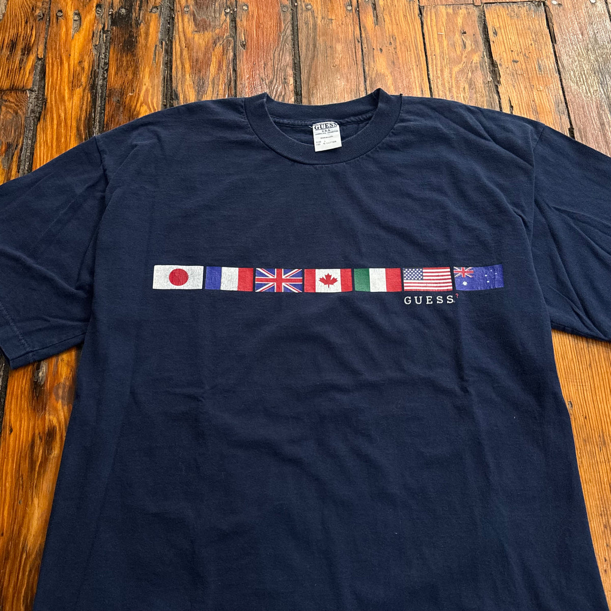 Vintage Guess Flag T-shirt Sz L