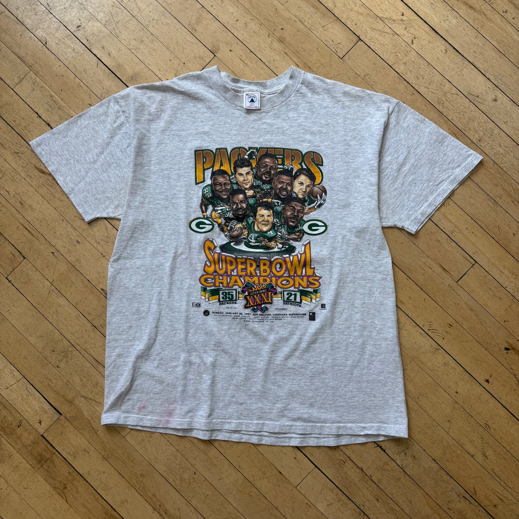 Vintage Green Bay Packers Super Bowl Champions T-Shirt Sz XL