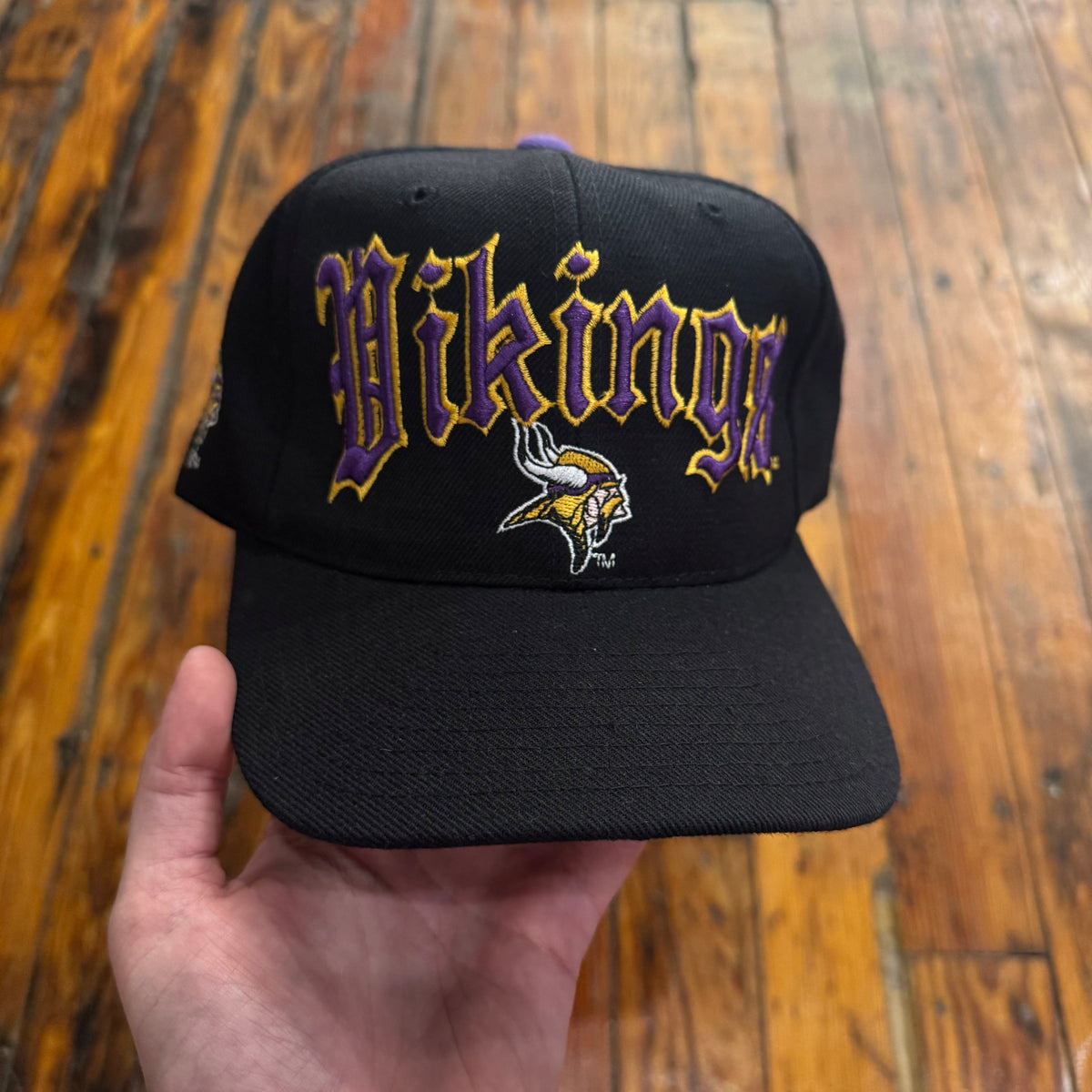 Vintage Minnesota Vikings Old English SnapBack Hat