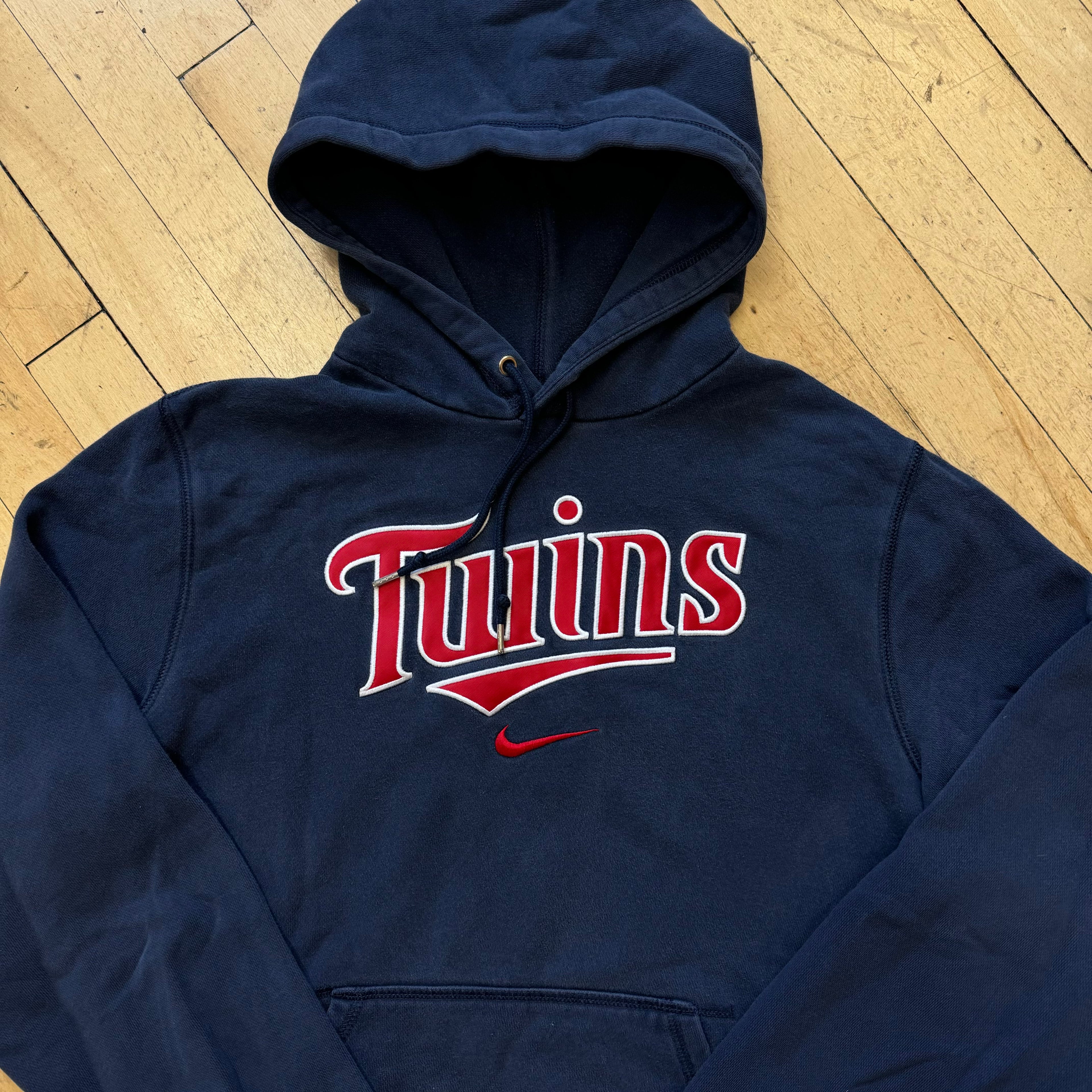 Vintage Nike Twins SpellOut Hoodie Sz L